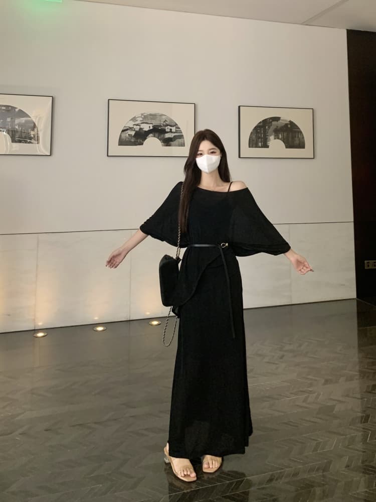 새로운 여행 휴가 바람 2026 여름 품격 몸매 가꾸기 슬림해 보이는 패션 세트 롱 코트 투피스 드레스 어린이 상세 이미지 19