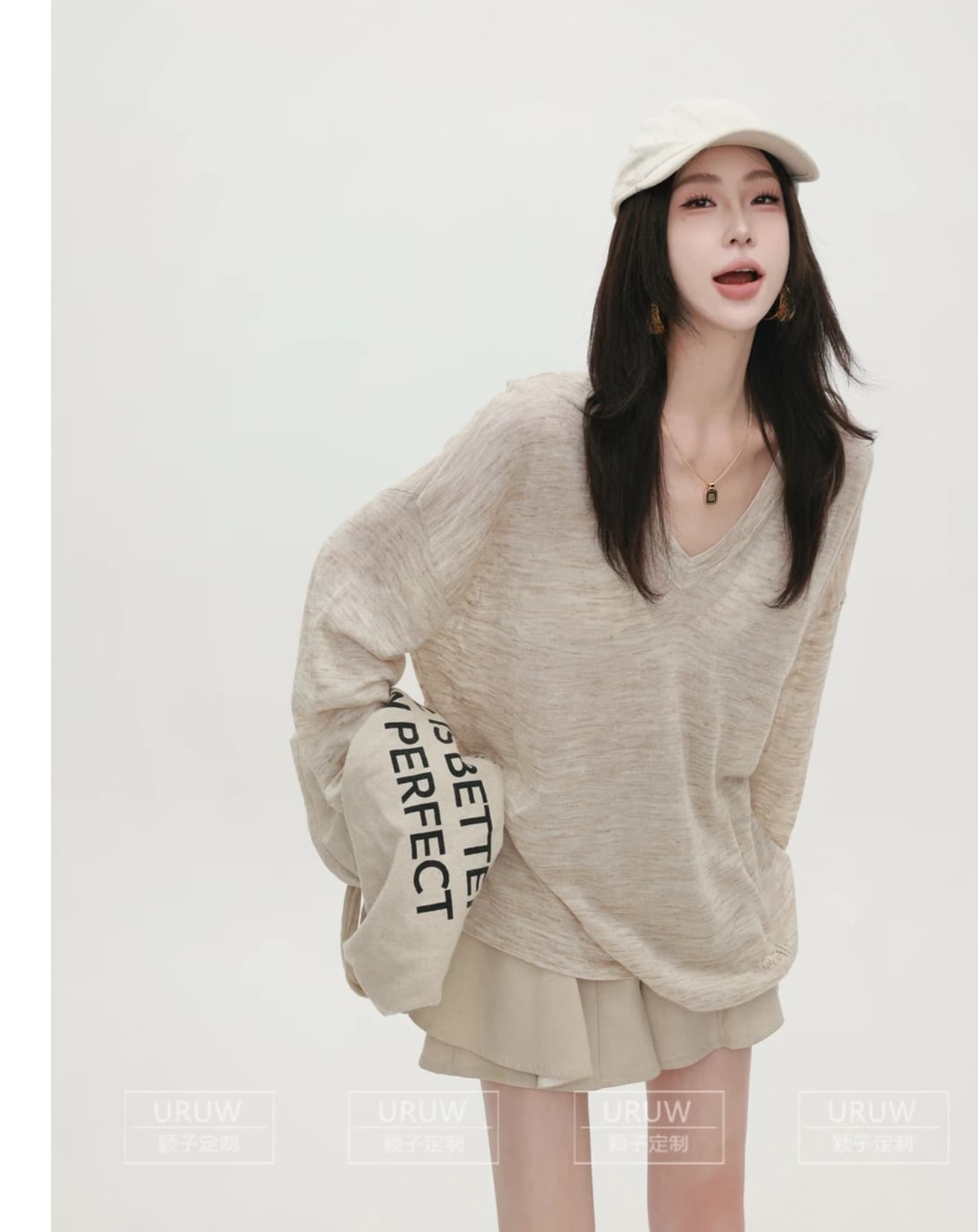 마이크로 차가운 Pinellia 여름 마이크로 ~을 통해 홀로우 아웃 니트 맨위 다용도 루즈핏 캐주얼 블라우스 프릴 반 스커트 상세 이미지 4