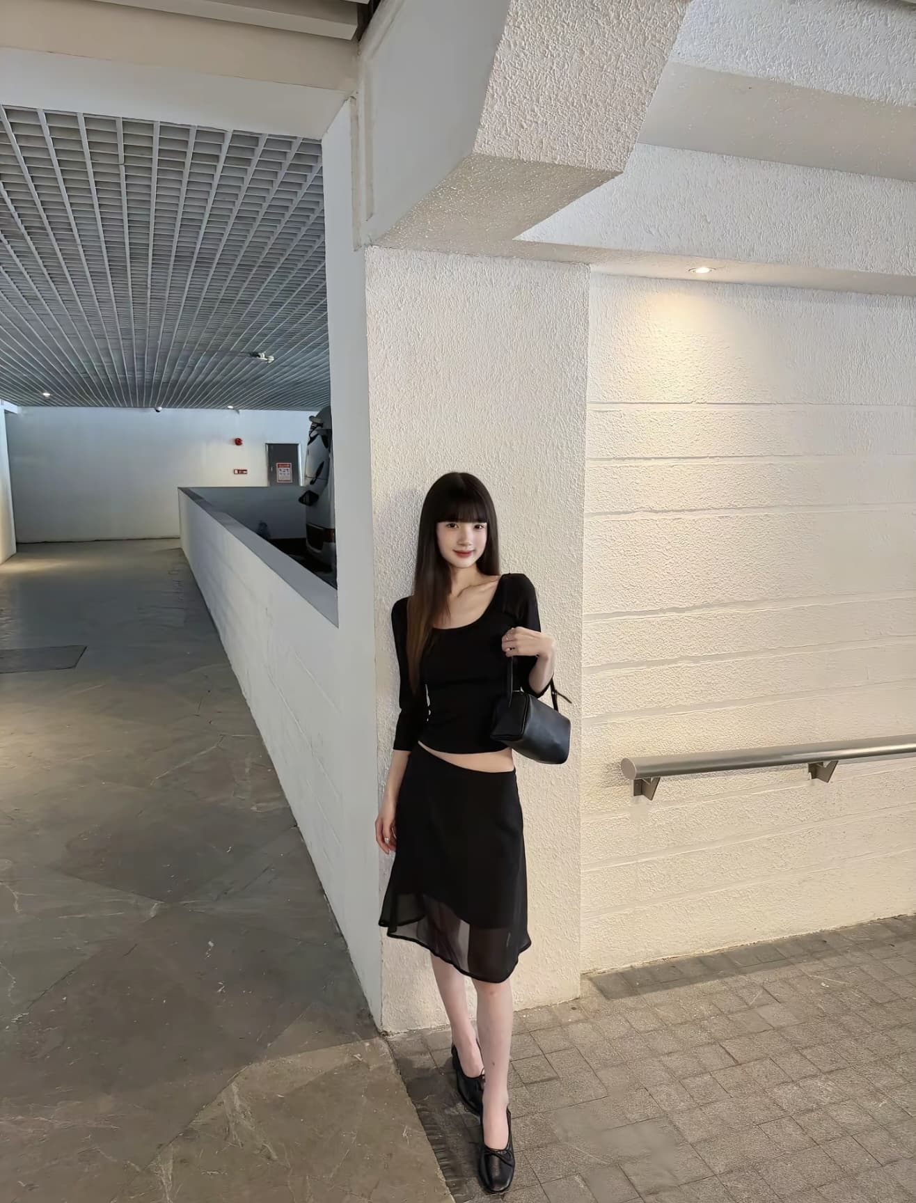 한 부서 캐주얼 착용 가져 가라. 세트 여성 여름 로얄 자매 품격 자이언트 잘 생긴 검정색 중간 소매 맨위 망사 반신 치마