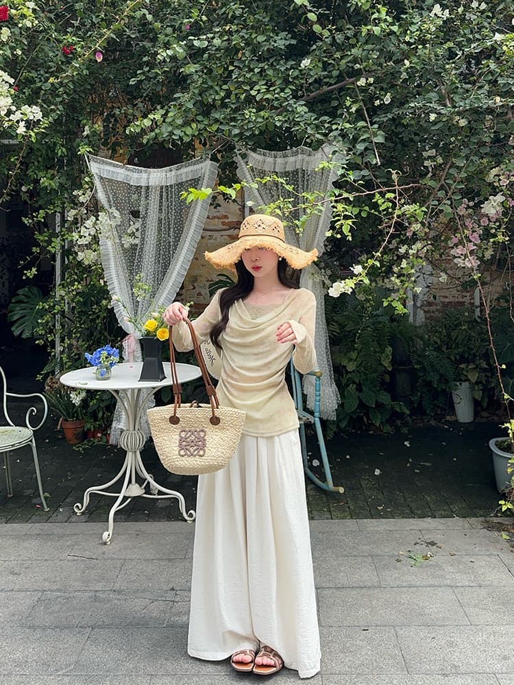 실사 봄 새로운 순수한 욕망 바람 홀치기 염색 맨위 디자인 센스 레이스 레이스 흔들다 칼라 작은 심장 기계 페이크 레이어드 티셔츠 상세 이미지 19