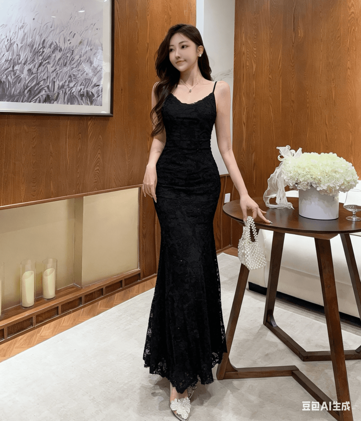 실사 순수한 욕망 바람 섹시함 오프숄더 슬립 타이트 스커트 인어 꼬리 스커트 이미지 3