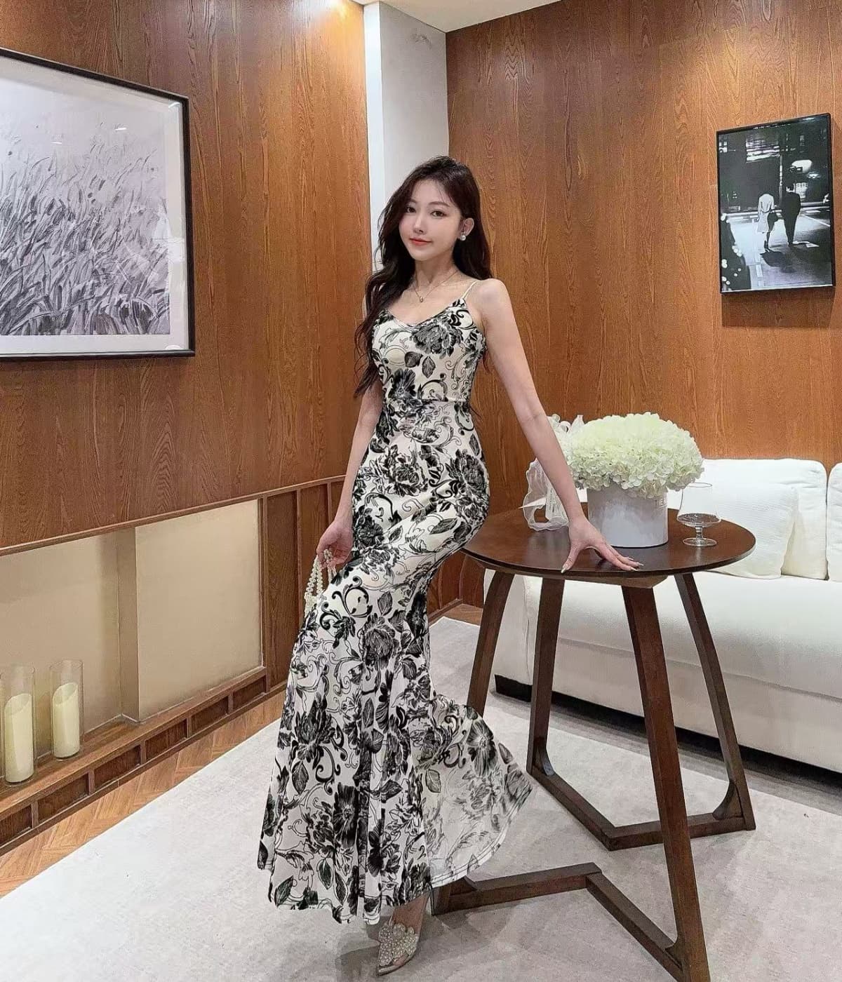 실사 순수한 욕망 바람 섹시함 오프숄더 슬립 타이트 스커트 인어 꼬리 스커트 상세 이미지 6
