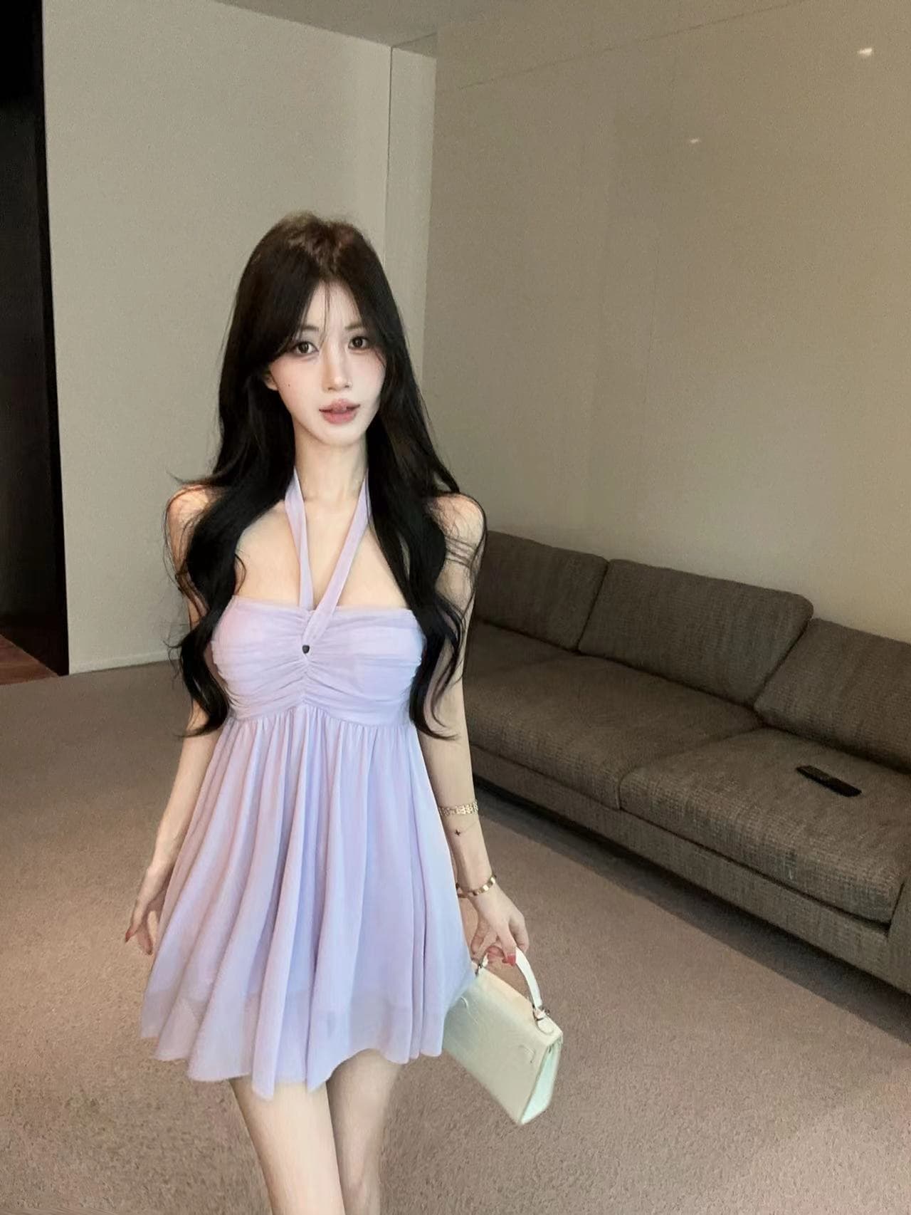 실사 광택 나비 매듭 디자인 아세트산 센스 망사 미니 스커트 핫걸 상세 이미지 41