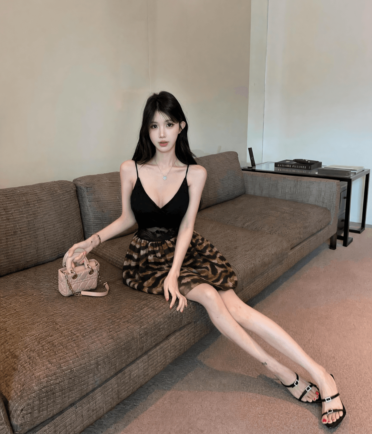 핫걸 순수한 욕망 바람 레이스 조각 슬립 미니 스커트 홀치기 염색 그라데이션 허리 수축 디스플레이 높음 꽃밭 퍼프 스커트 상세 이미지 19