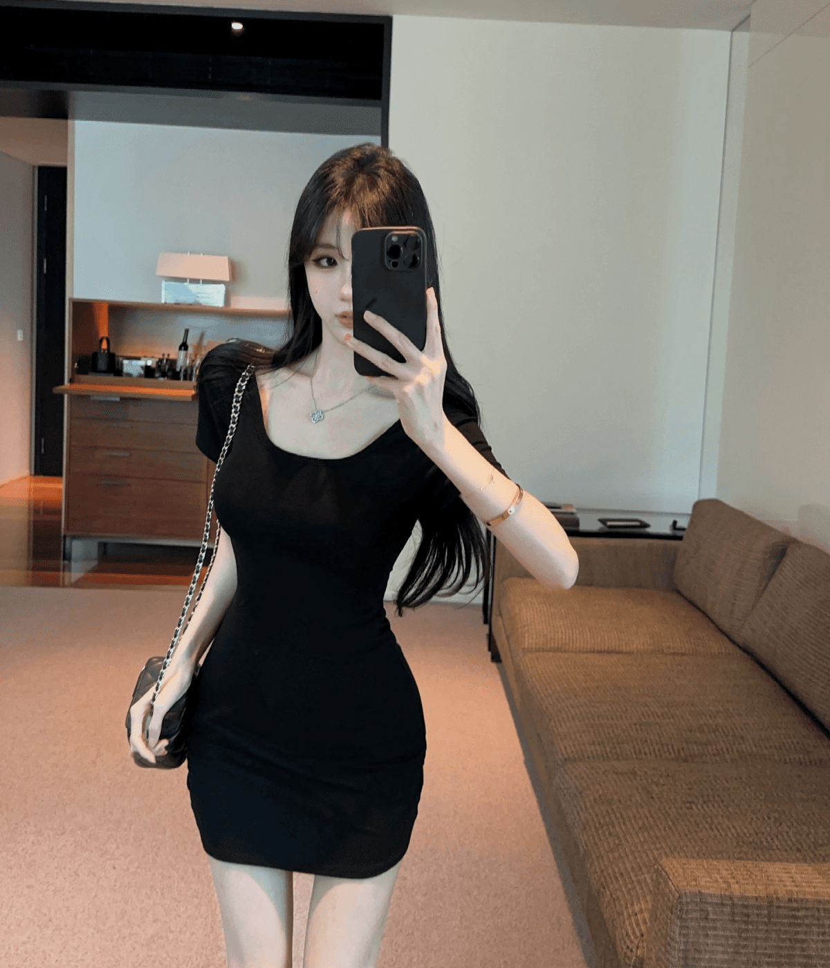 실사 순수한 욕망 섹시함 타이트 핫걸 드레스 여성 의류 여름 새로운 미니 스커트 상세 이미지 2