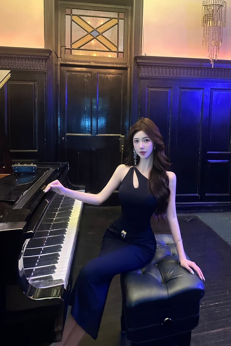 실사 순수한 욕망 섹시함 핫걸 비스듬한 어깨 여성 드레스 여름 새로운 디자인 센스 허리 수축 슬림해 보이는 타이트 스커트 치마 상세 이미지 10
