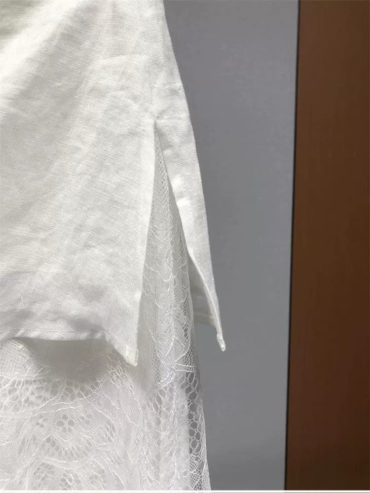 지금 남쪽 기름 높음 물품 아마 레이스 와이드 레깅스 바지 봄 아모이 유럽 상품 레이스업 방귀 커튼 바지 캐주얼 긴 바지 상세 이미지 12