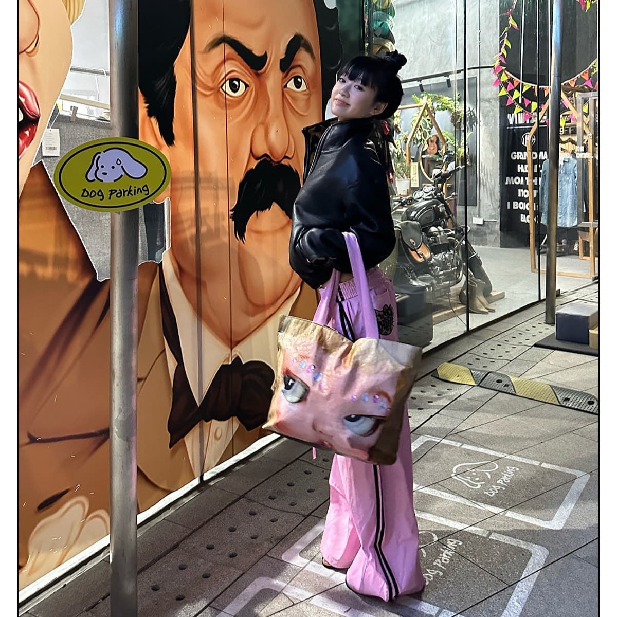 아메리칸 레트로 두 개의 바 도트 무늬 알파벳 자수 펌프 로프 와이드 레깅스 바지 봄 여름 루즈핏 캐주얼 스트레이트 모통이 칼 긴 바지 이미지 2