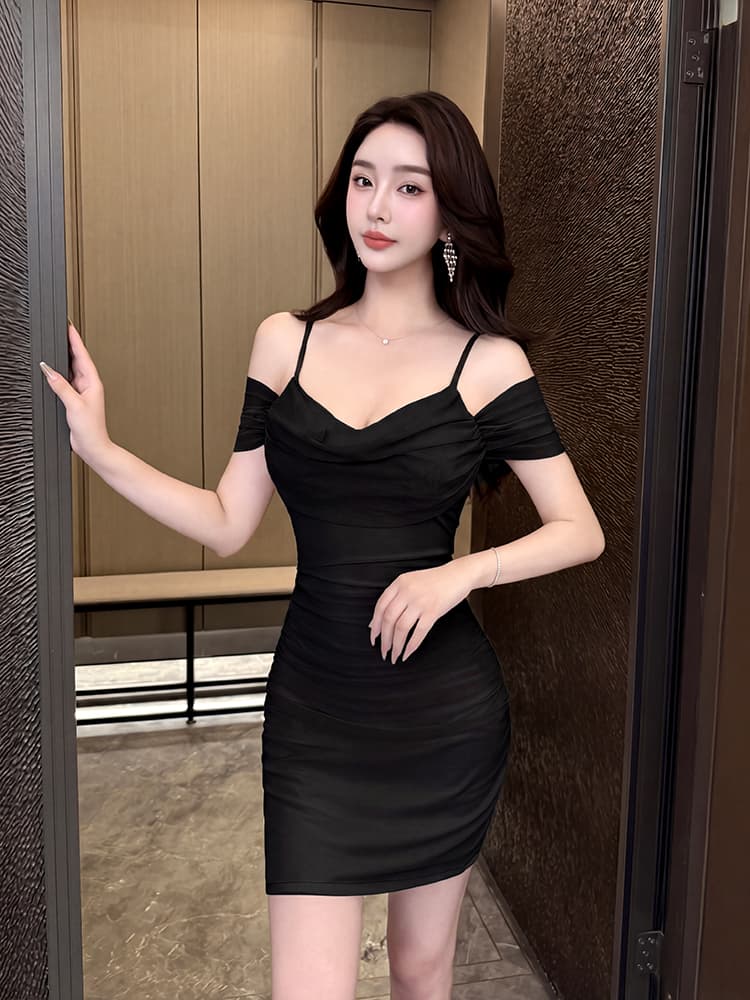 실사 비디오 2026 새로운 순수한 욕망 섹시함 슬립 망사 드레스 핫걸 낮은 가슴 타이트 스커트 상세 이미지 12