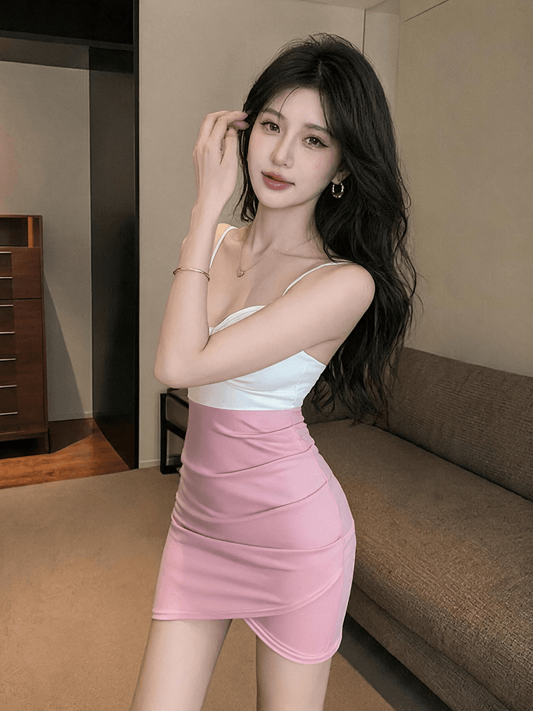 2026 새로운 섹시함 백리스 튜브탑 타이트 낮은 가슴 몸매 가꾸기 타이트 스커트 슬림해 보이는 만나는 오프숄더 드레스 상세 이미지 2