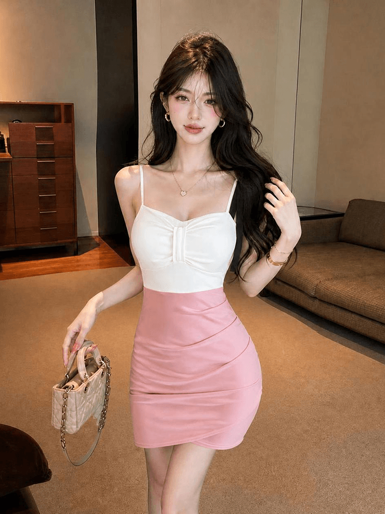 2026 새로운 섹시함 백리스 튜브탑 타이트 낮은 가슴 몸매 가꾸기 타이트 스커트 슬림해 보이는 만나는 오프숄더 드레스 상세 이미지 4
