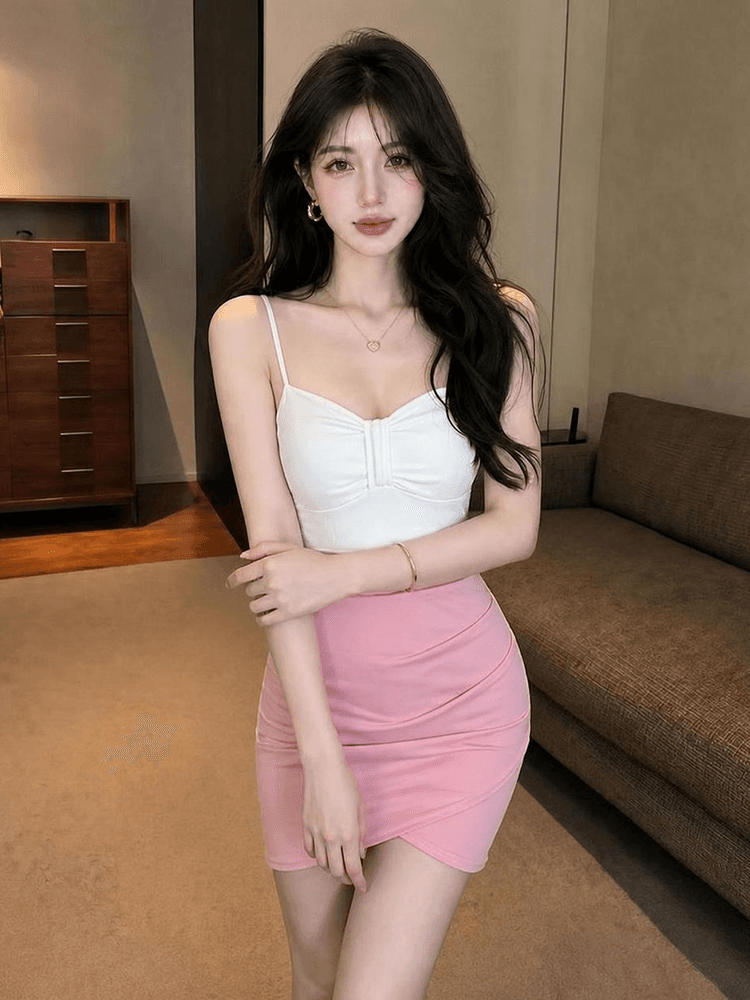 2026 새로운 섹시함 백리스 튜브탑 타이트 낮은 가슴 몸매 가꾸기 타이트 스커트 슬림해 보이는 만나는 오프숄더 드레스 상세 이미지 5
