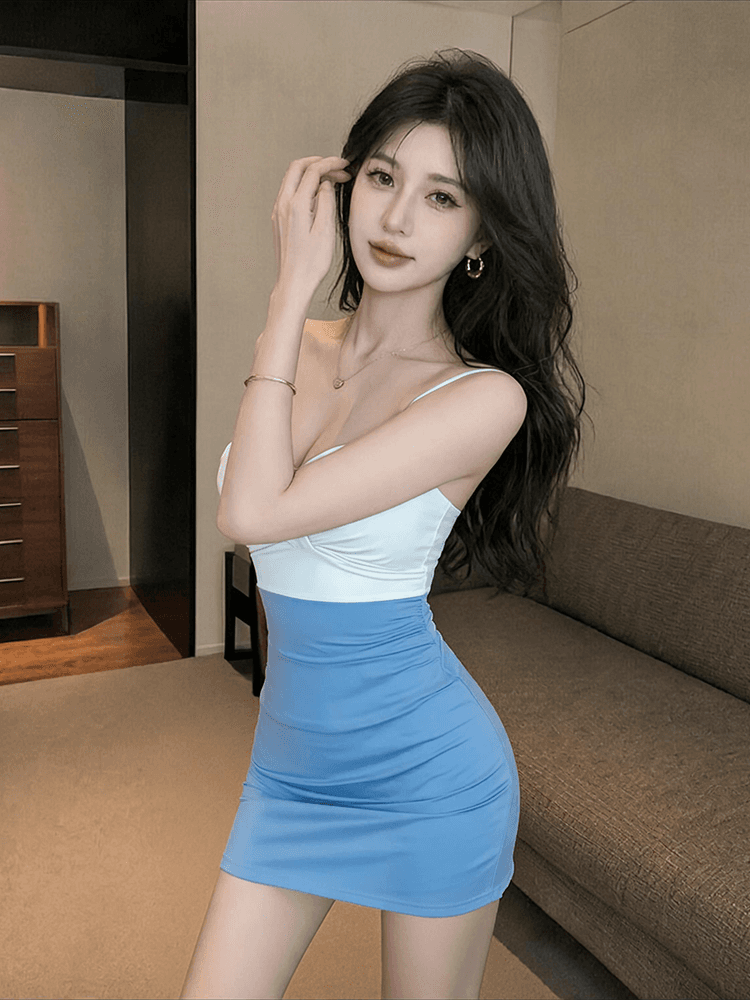 2026 새로운 섹시함 백리스 튜브탑 타이트 낮은 가슴 몸매 가꾸기 타이트 스커트 슬림해 보이는 만나는 오프숄더 드레스 상세 이미지 8