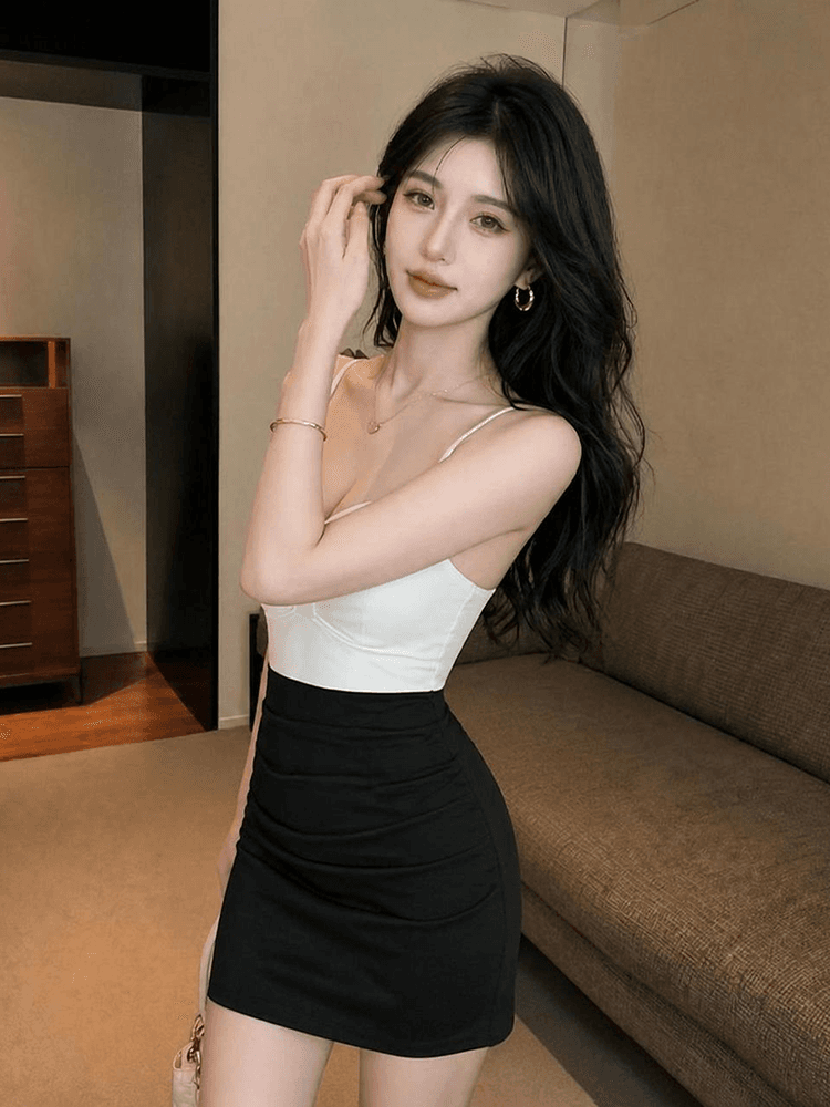 2026 새로운 섹시함 백리스 튜브탑 타이트 낮은 가슴 몸매 가꾸기 타이트 스커트 슬림해 보이는 만나는 오프숄더 드레스 상세 이미지 13