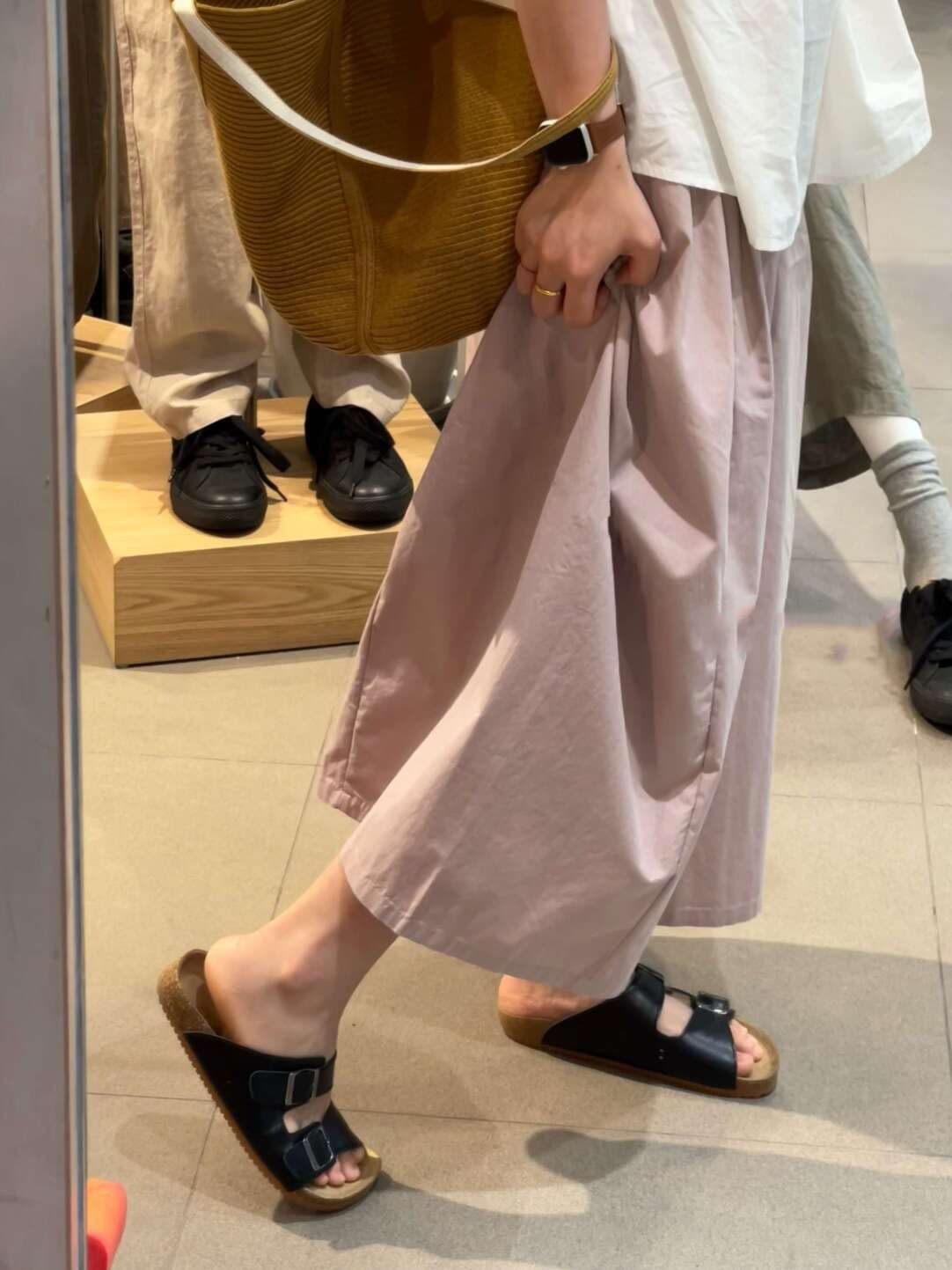 한 부서 출퇴근 품격 도루 센스 와이드 레그 팬츠 봄 여름 루즈핏 느긋한 바람 9부 바지 미니멀리즘 다용도 캐주얼 바지 상세 이미지 2