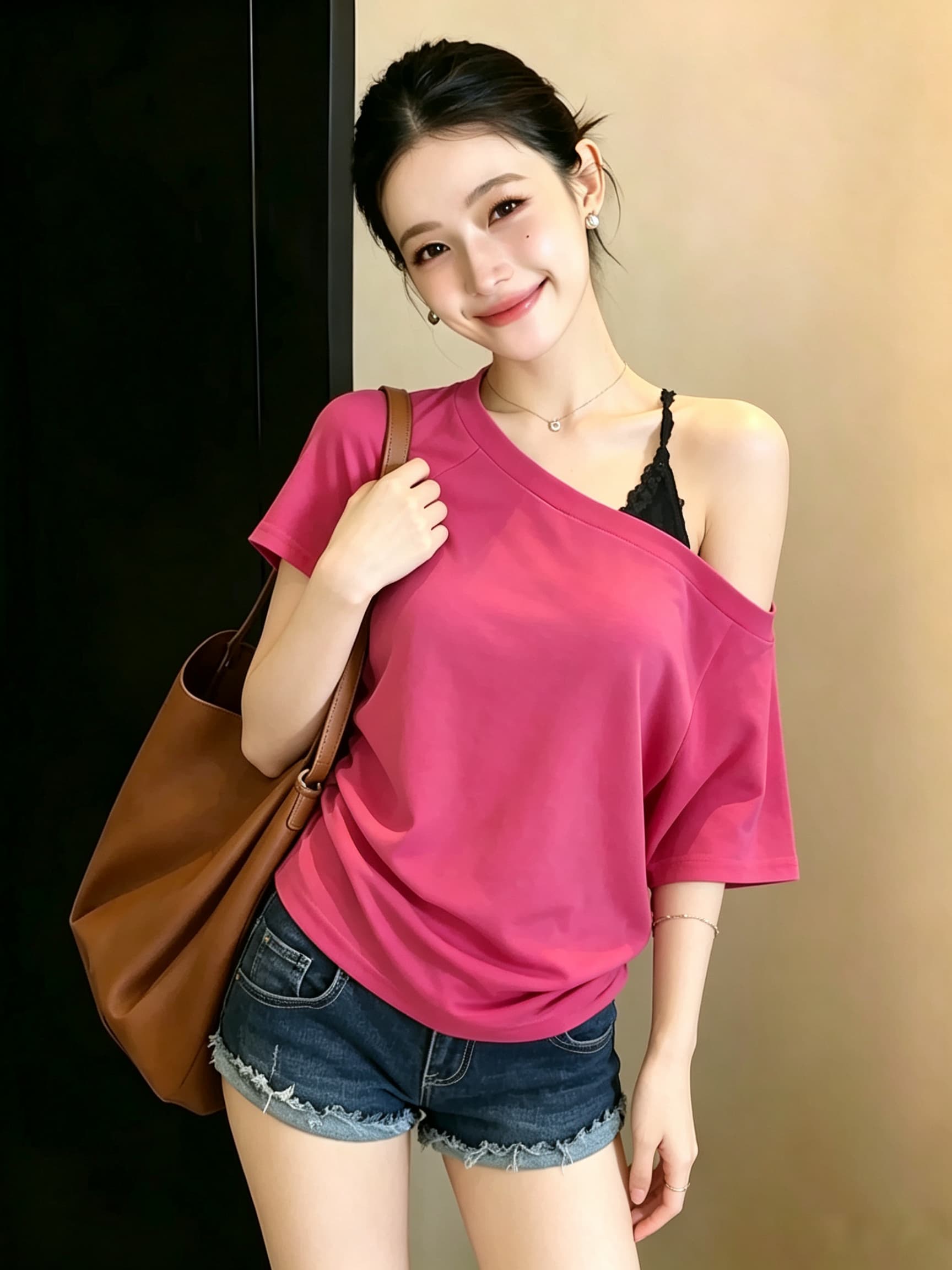 빅 사이즈 지방 mm 순수한 욕망 핫걸 바람 양면 착용 디자인 센스 스트랩 아름다움 뒤로 십자가 백리스 슬림해 보이는 맨위 투피스 세트 이미지 3