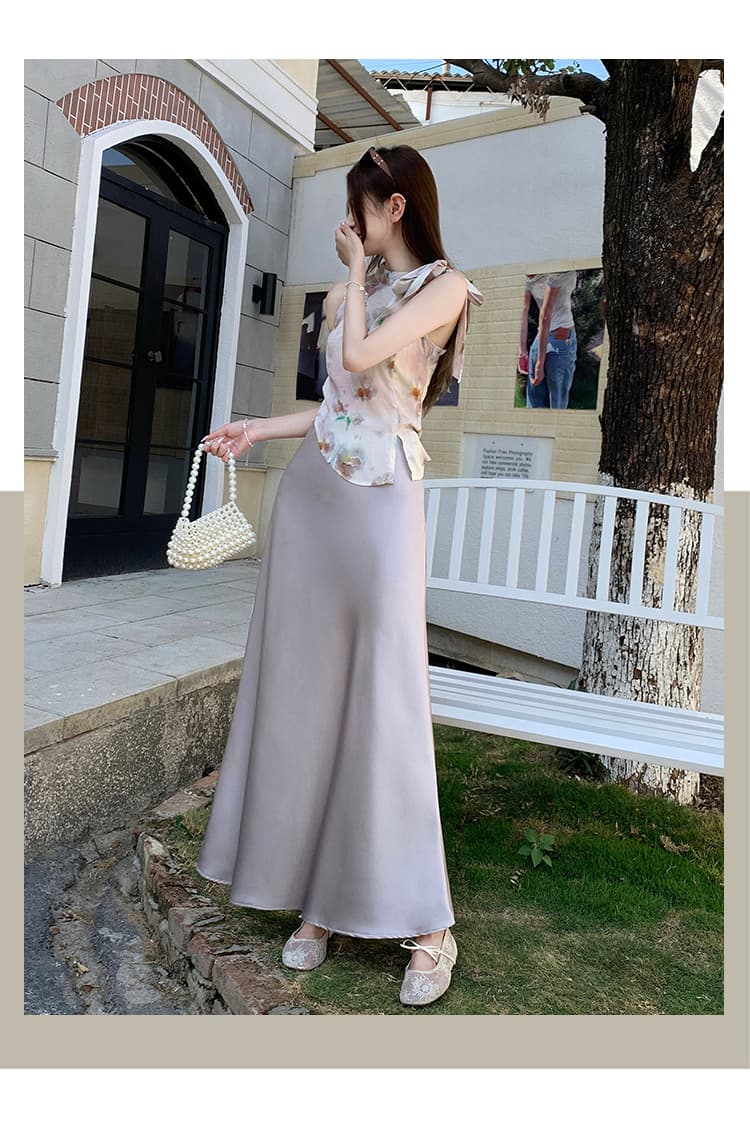 프랑스식 아세트산 새틴 인어 꼬리 반신 스커트 여성 2026 봄 여름 새로운 잘 생긴 하이웨이스트 한 마디 타이트 스커트 롱 스커트 상세 이미지 31