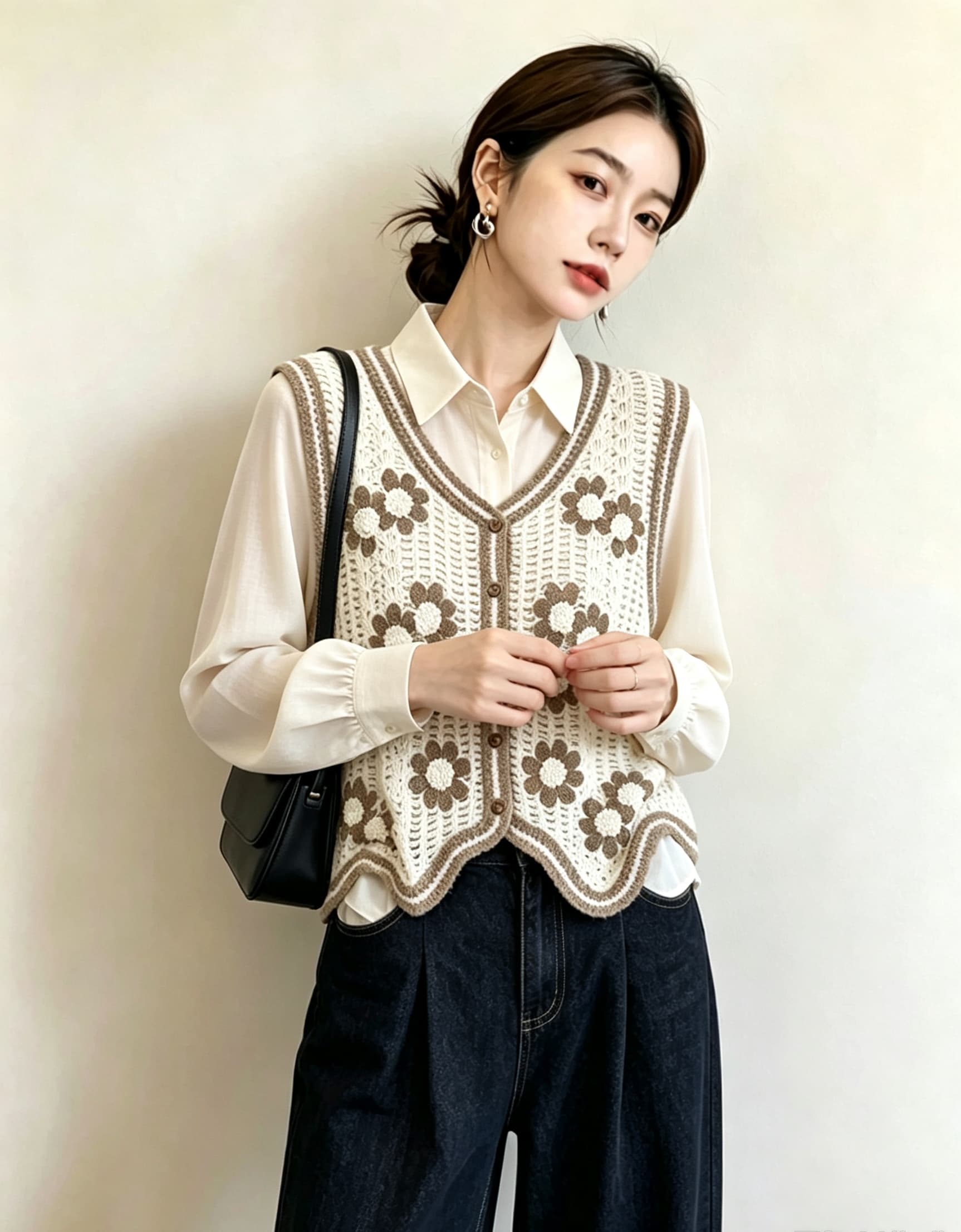 실사 빅 사이즈 여성 의류 가을 새로운 통통한 여동생 레트로 민족 스타일 베스트 연령 감소 다용도 자수 조끼 상세 이미지 24