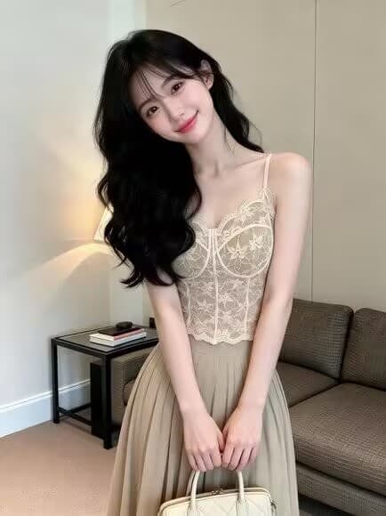 실사 새로운 레트로 순수한 욕망 섹시함 슬림해 보이는 인사이드 가져 가라. 레이스 없음 강철 링 하나 컵 캐미솔 맨위 여성 상세 이미지 1