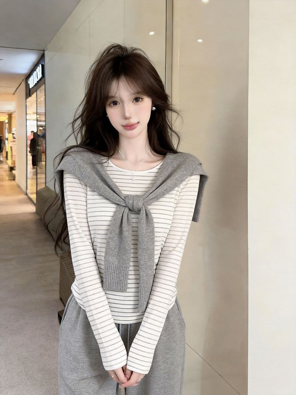 실사 새로운 자이언트 잘 생긴 디자인 센스 얼음 실크 긴팔 태양 보호 셔츠 숄 여성 상세 이미지 6