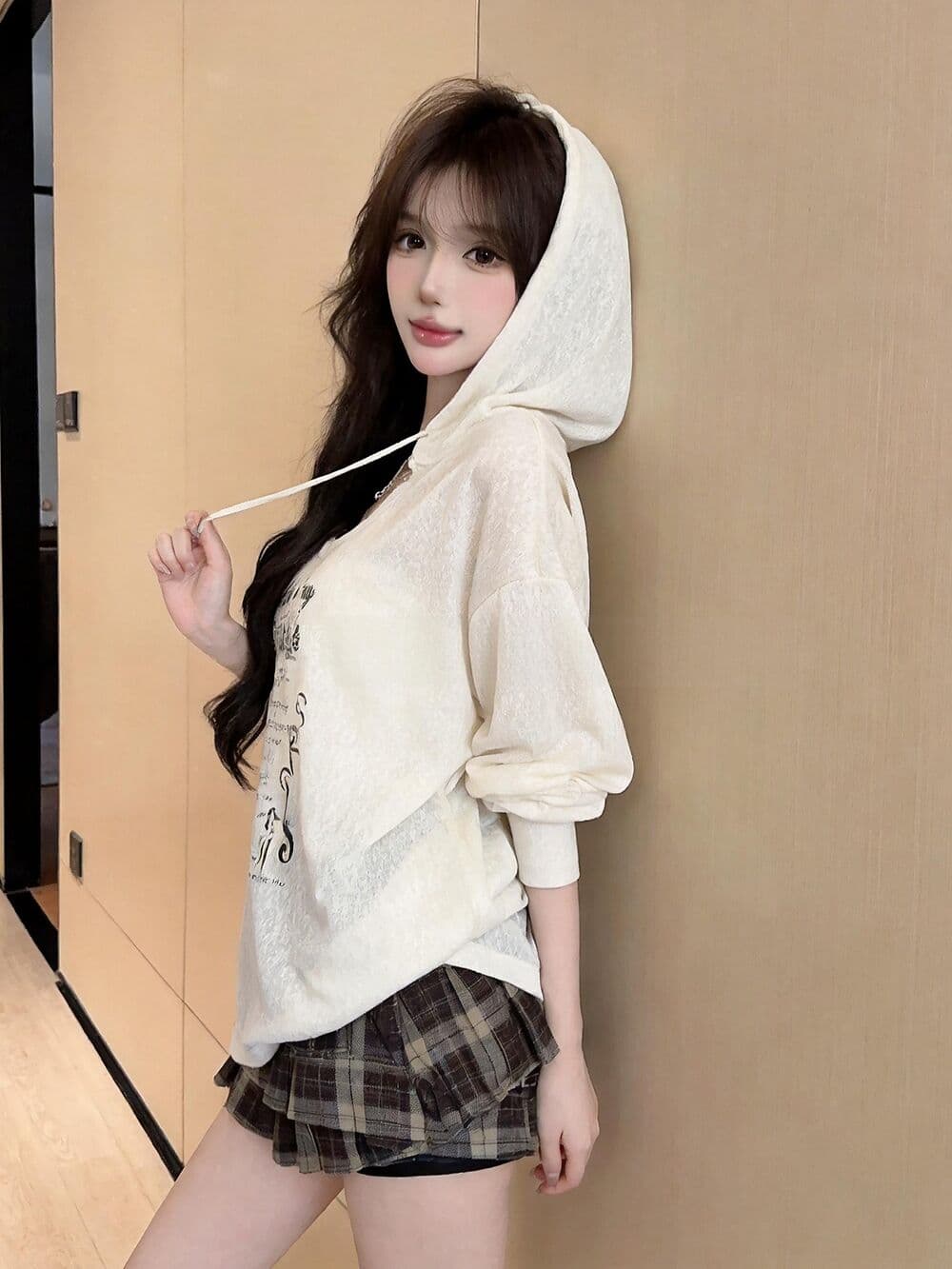 실사 새로운 자이언트 잘 생긴 순수한 욕망 핫걸 고유 한 디자인 센스 대 에디션 후드 긴팔 맨위 여성 상세 이미지 6