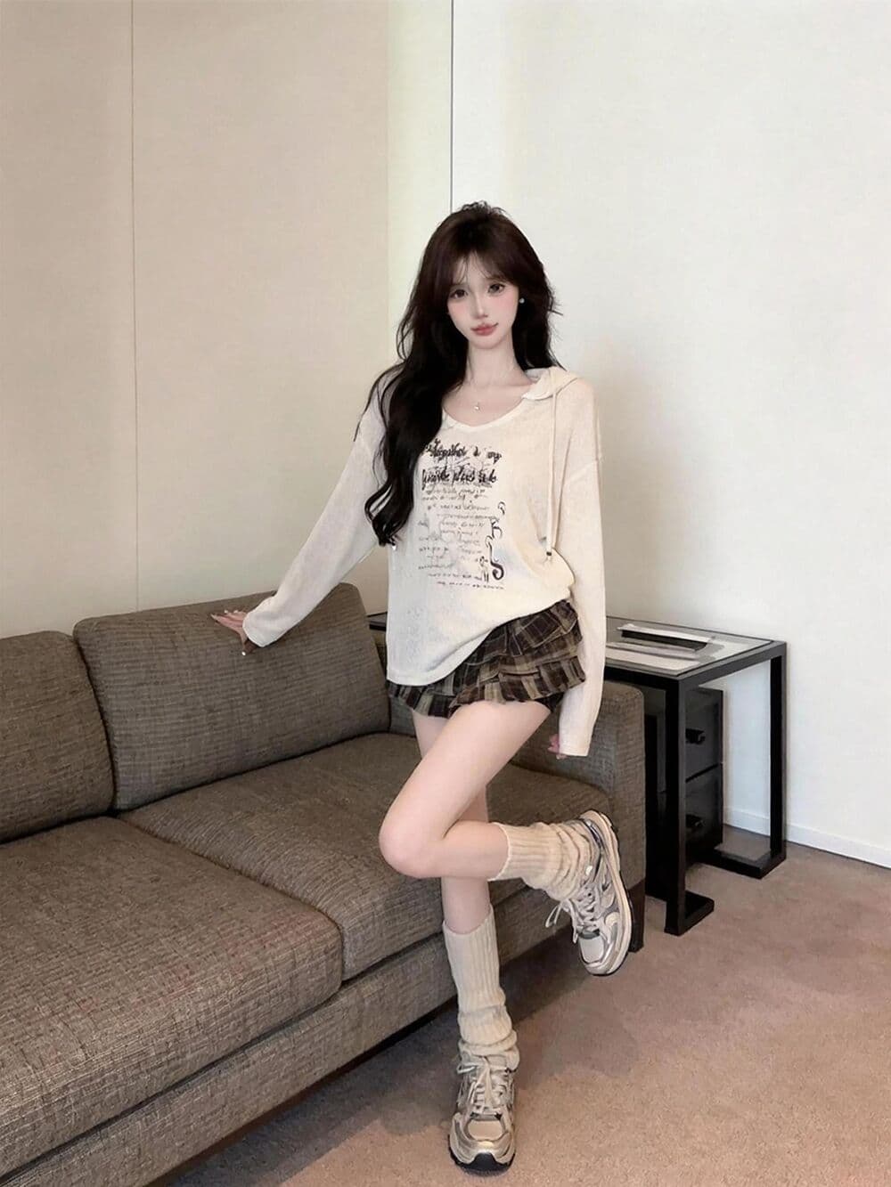 실사 새로운 자이언트 잘 생긴 순수한 욕망 핫걸 고유 한 디자인 센스 대 에디션 후드 긴팔 맨위 여성 상세 이미지 9