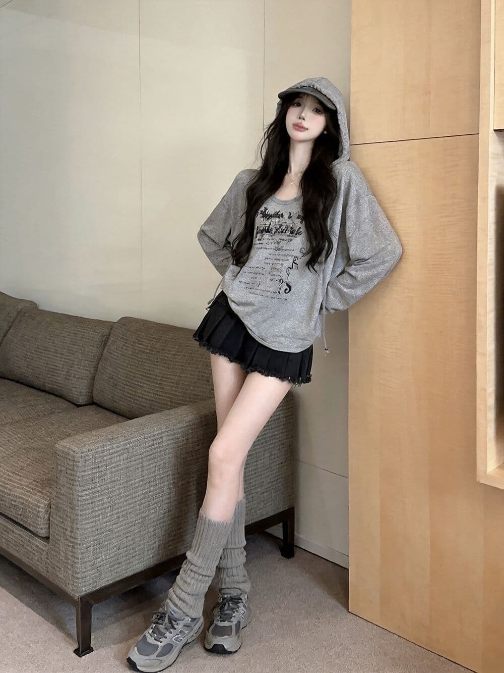 실사 새로운 자이언트 잘 생긴 순수한 욕망 핫걸 고유 한 디자인 센스 대 에디션 후드 긴팔 맨위 여성 상세 이미지 15