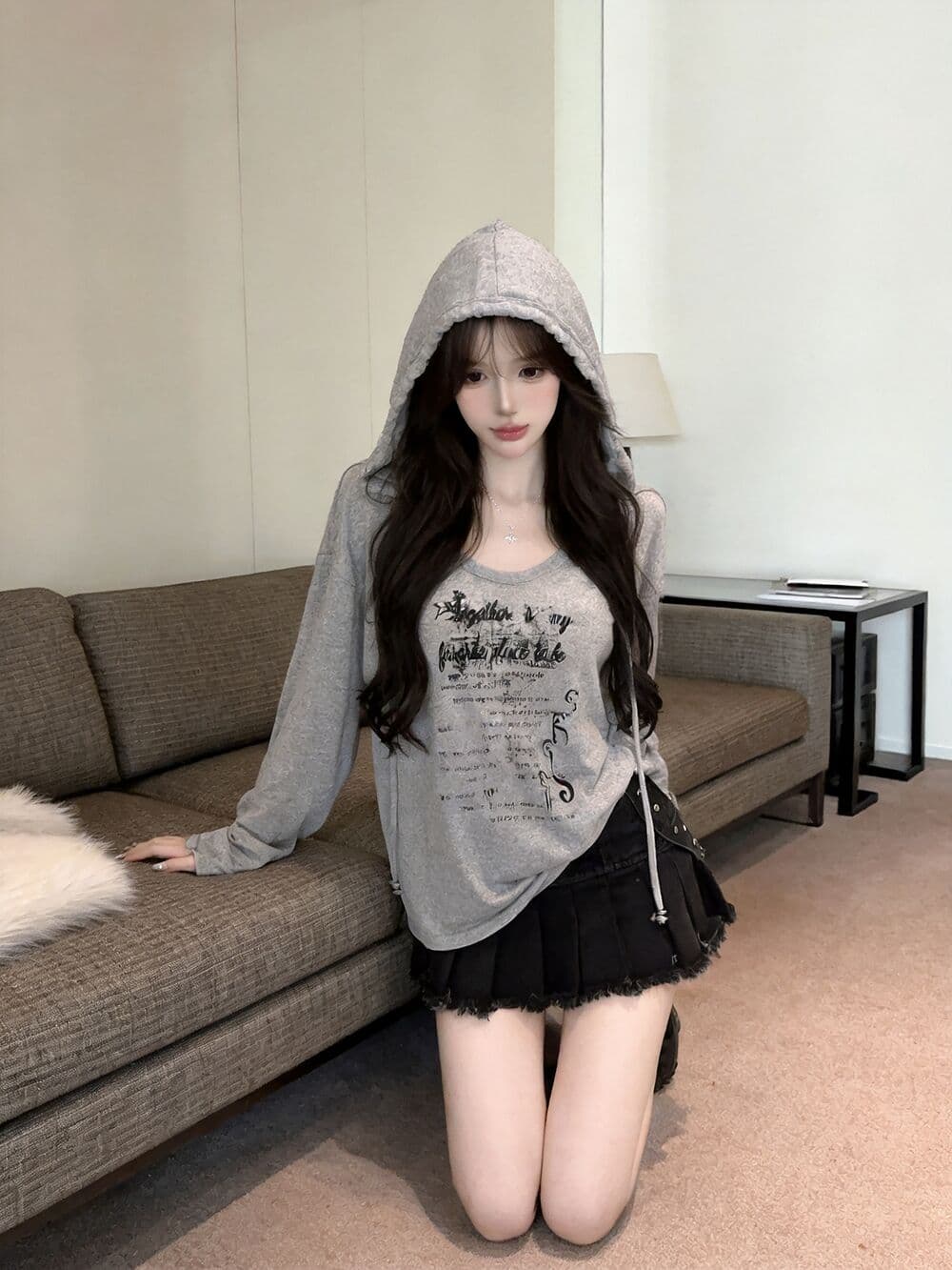 실사 새로운 자이언트 잘 생긴 순수한 욕망 핫걸 고유 한 디자인 센스 대 에디션 후드 긴팔 맨위 여성 상세 이미지 17