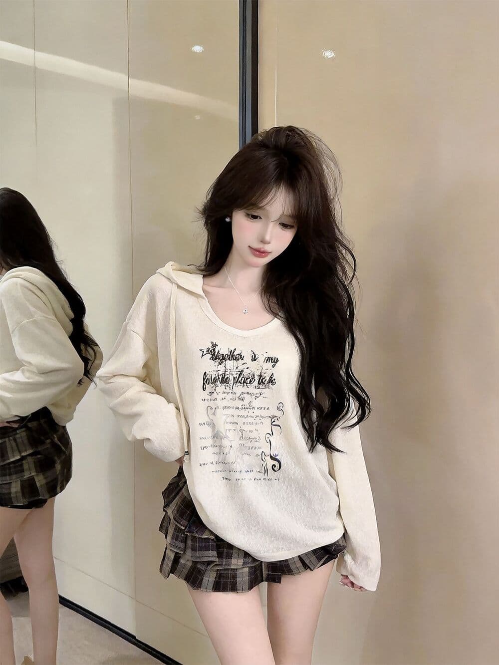 실사 새로운 자이언트 잘 생긴 순수한 욕망 핫걸 고유 한 디자인 센스 대 에디션 후드 긴팔 맨위 여성 이미지 2