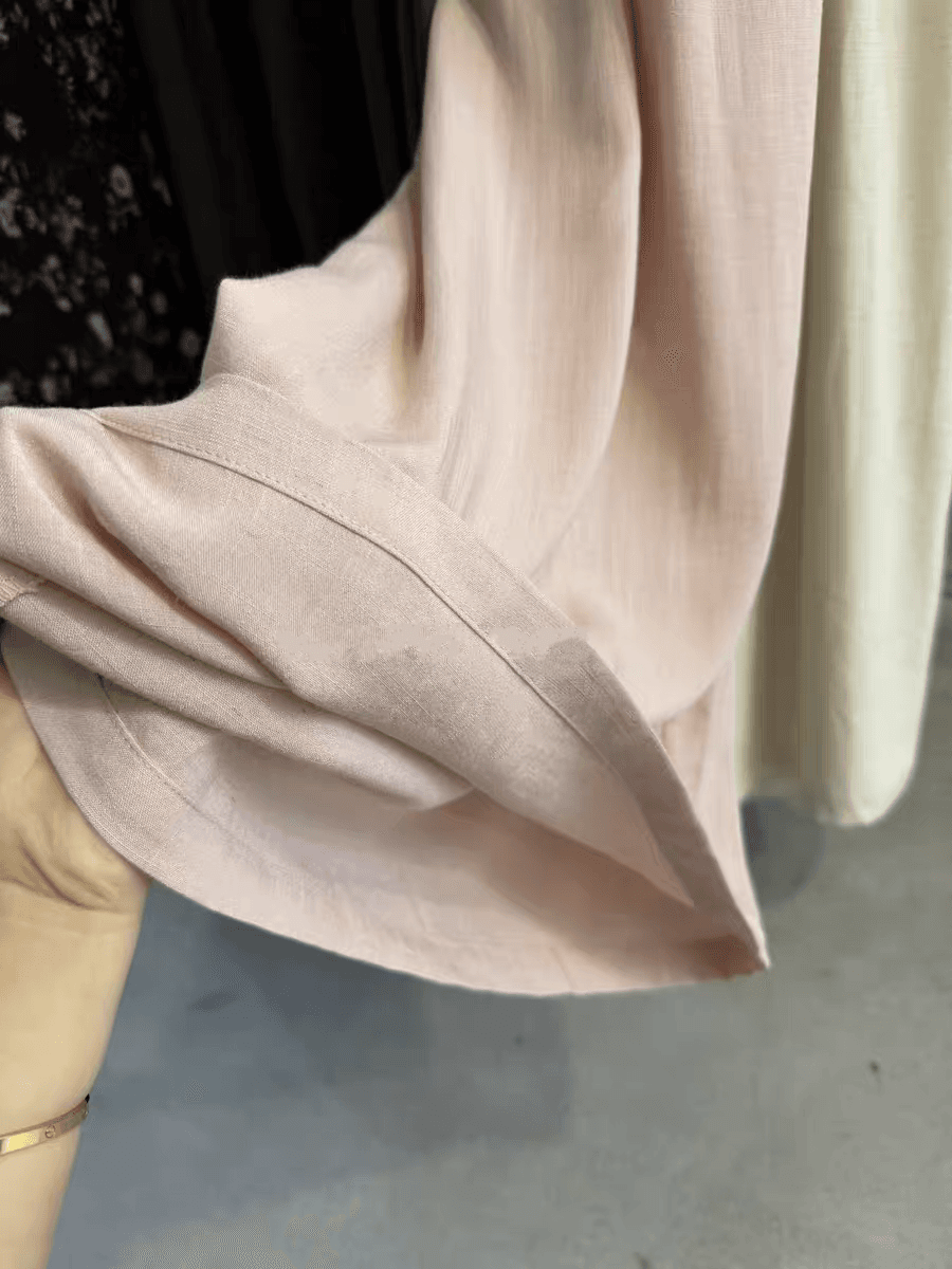 여름 켜기 새로운 미니멀리즘 调性 레이스업 허리 머리 디자인 와이드 레그 팬츠 캐주얼 바지 상세 이미지 15