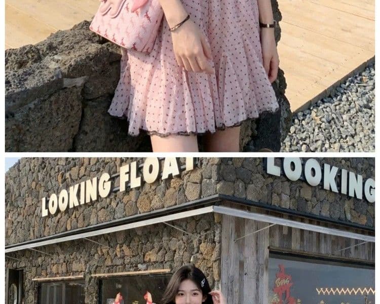 한 부서 chic 도트 무늬 망사 반신 스커트 여성 여름 2026 년 새로운 한 마디 미니 스커트 슬림해 보이는 퍼프 스커트 상세 이미지 5