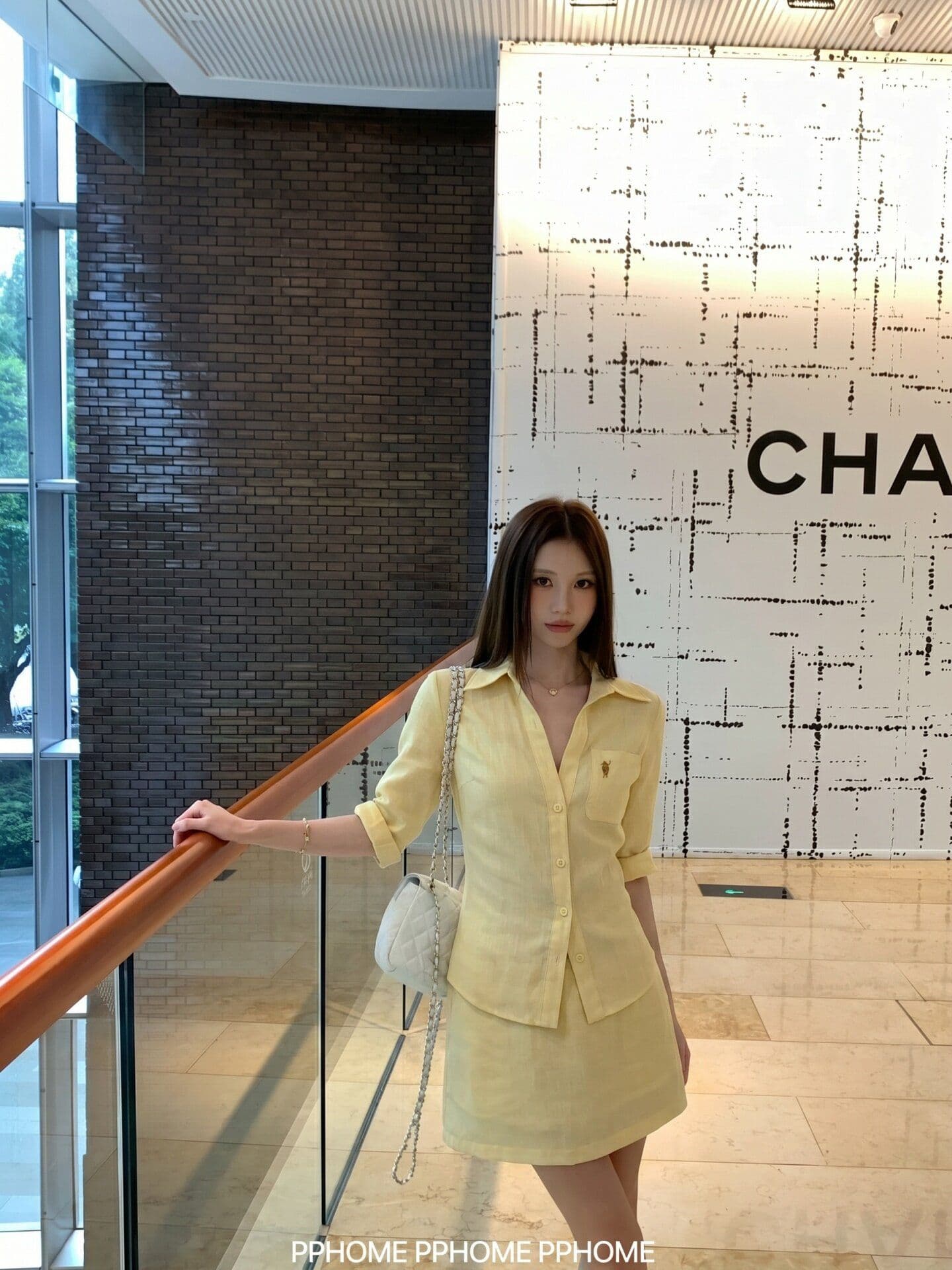 면 린넨 작은 대중 황색 셔츠 미니 스커트 여성 여름 섹션 한 부서 착용 가져 가라. 세트 밝은 반신 스커트 맨위 투피스 세트 상세 이미지 6