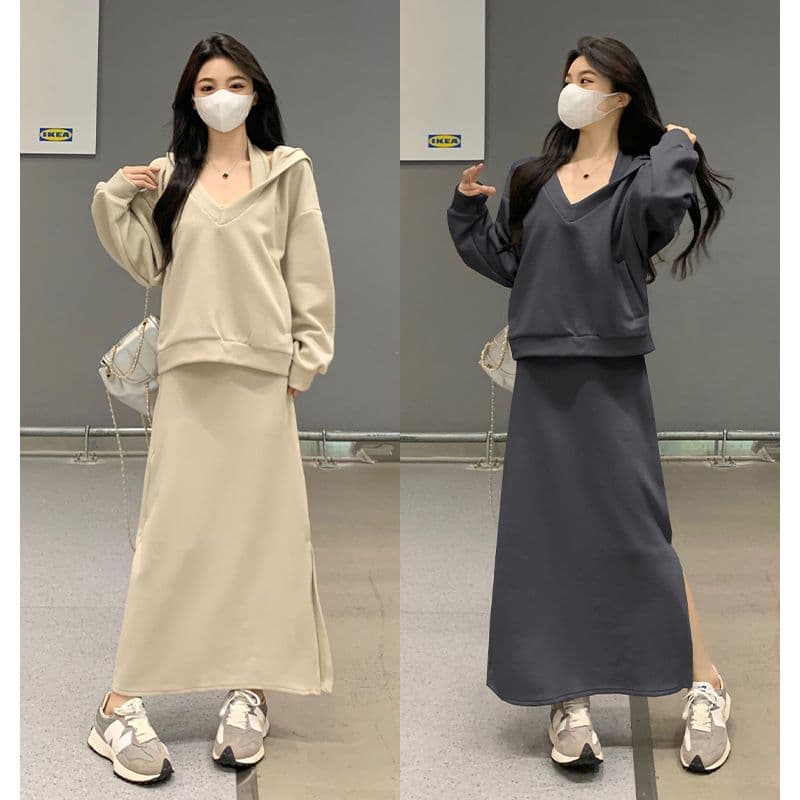 사람들 면 빈 가스 층 한 부서 chic 패션 외국 가스 세트 캐주얼 연령 감소 재킷 행침 목 조끼 스커트 투피스 세트 상세 이미지 4
