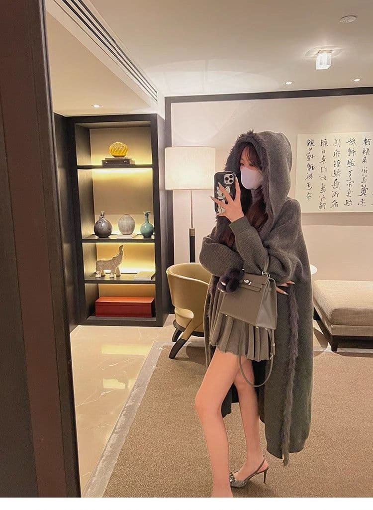 한 부서 봄 가을 순수한 욕망 허리 수축 슬림해 보이는 기본 스커트 터틀넥 퍼프 스커트 다용도 긴팔 여성 드레스 A라인 스커트 상세 이미지 12