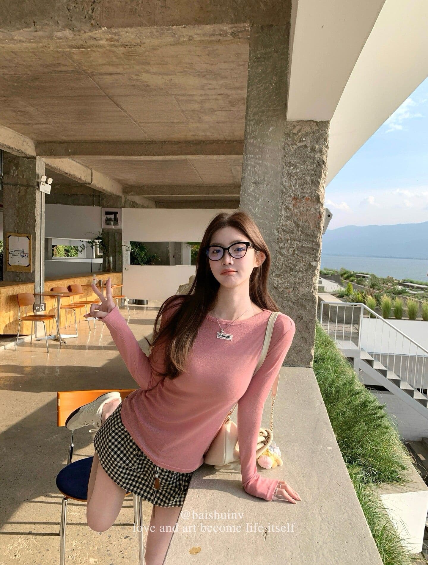 주간 실크 한 부서 부드러운 바람 반투명 긴팔 티셔츠 여성 여름 섹션 라운드 넥 슬림해 보이는 미니멀리즘 다용도 자외선 차단 맨위 상세 이미지 6