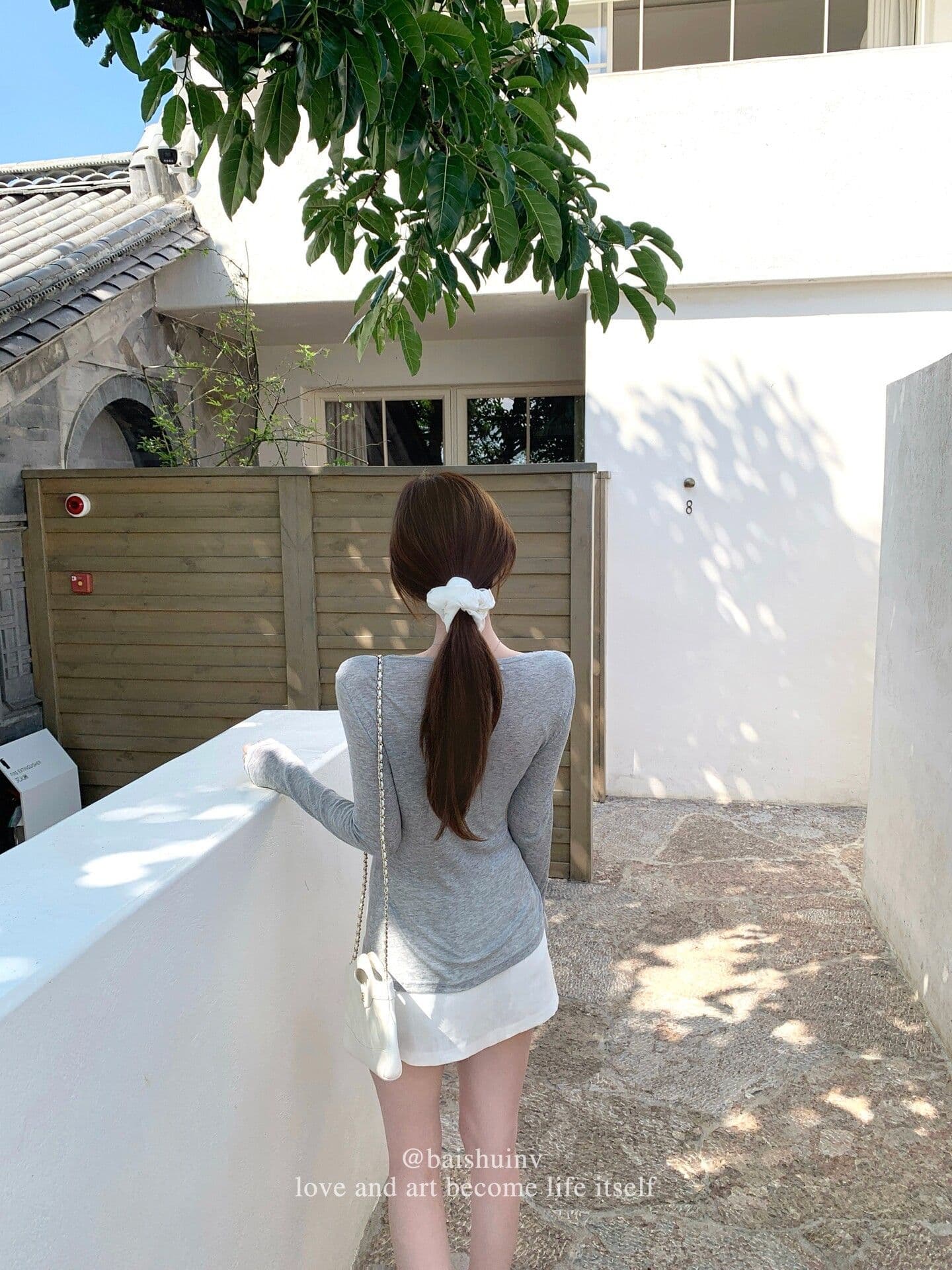 주간 실크 한 부서 부드러운 바람 반투명 긴팔 티셔츠 여성 여름 섹션 라운드 넥 슬림해 보이는 미니멀리즘 다용도 자외선 차단 맨위 상세 이미지 16