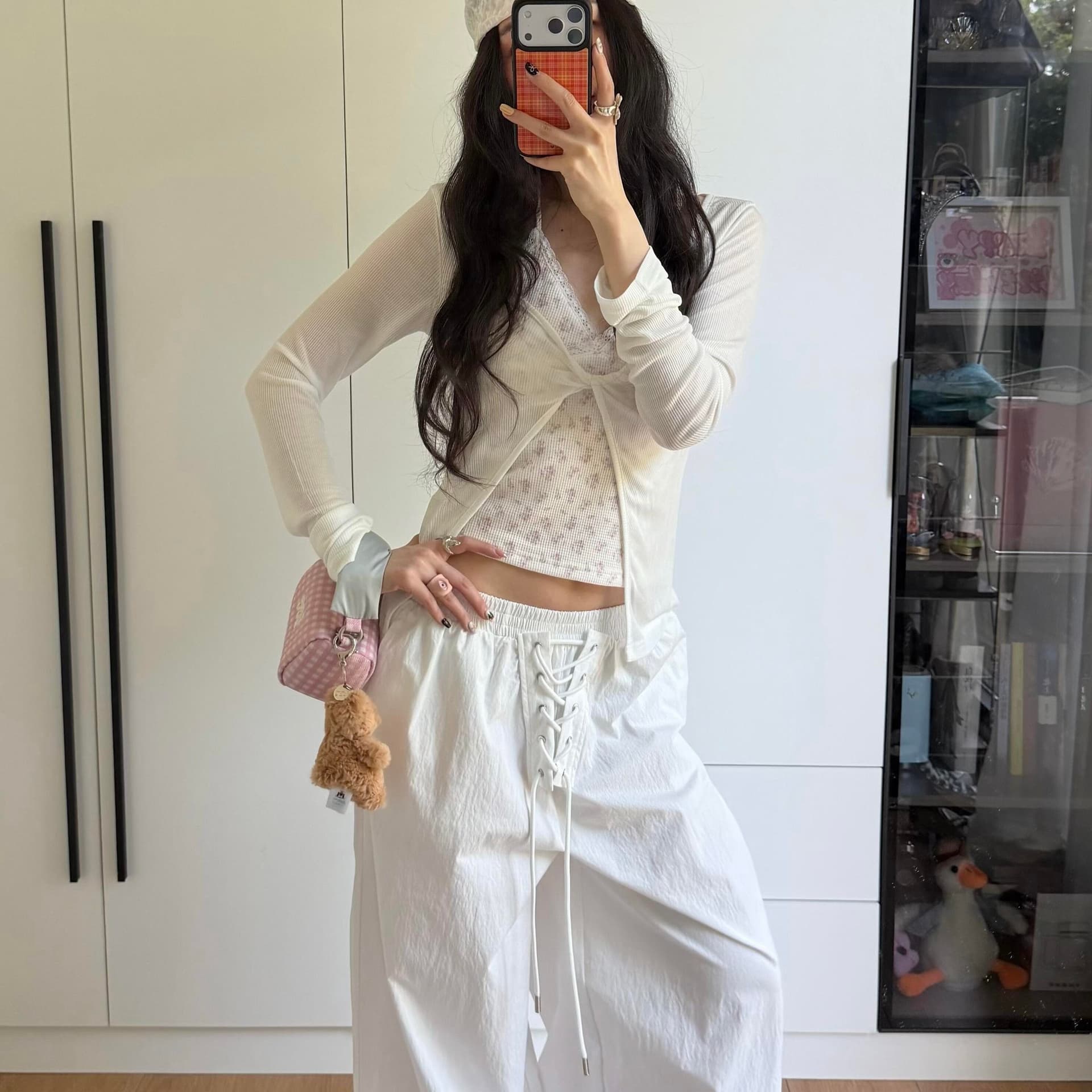 한 부서 순수한 욕망 세트 여성 여름 레이스 레이스 꽃무늬 행침 목 캐미솔 비틀림 자외선 차단 오픈 가디건 투피스 세트
