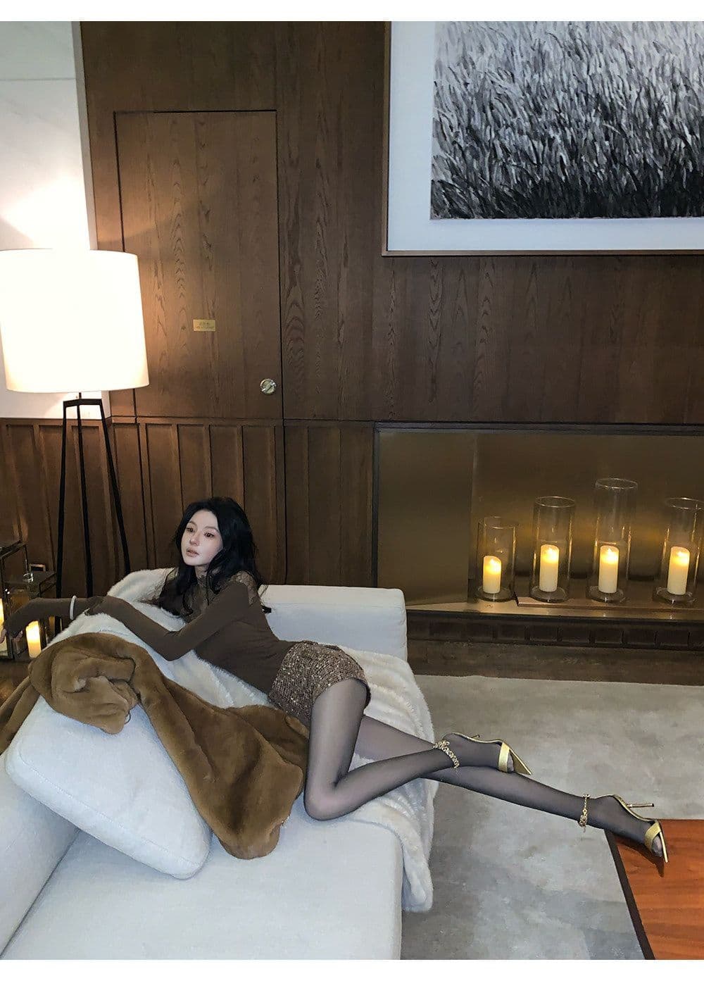 260 그램 사람들 면 레이스 자수 기본 셔츠 여성 가을 작은 대중 인사이드 가져 가라. 디자인 센스 핫걸 몸매 가꾸기 긴팔 맨위 상세 이미지 7