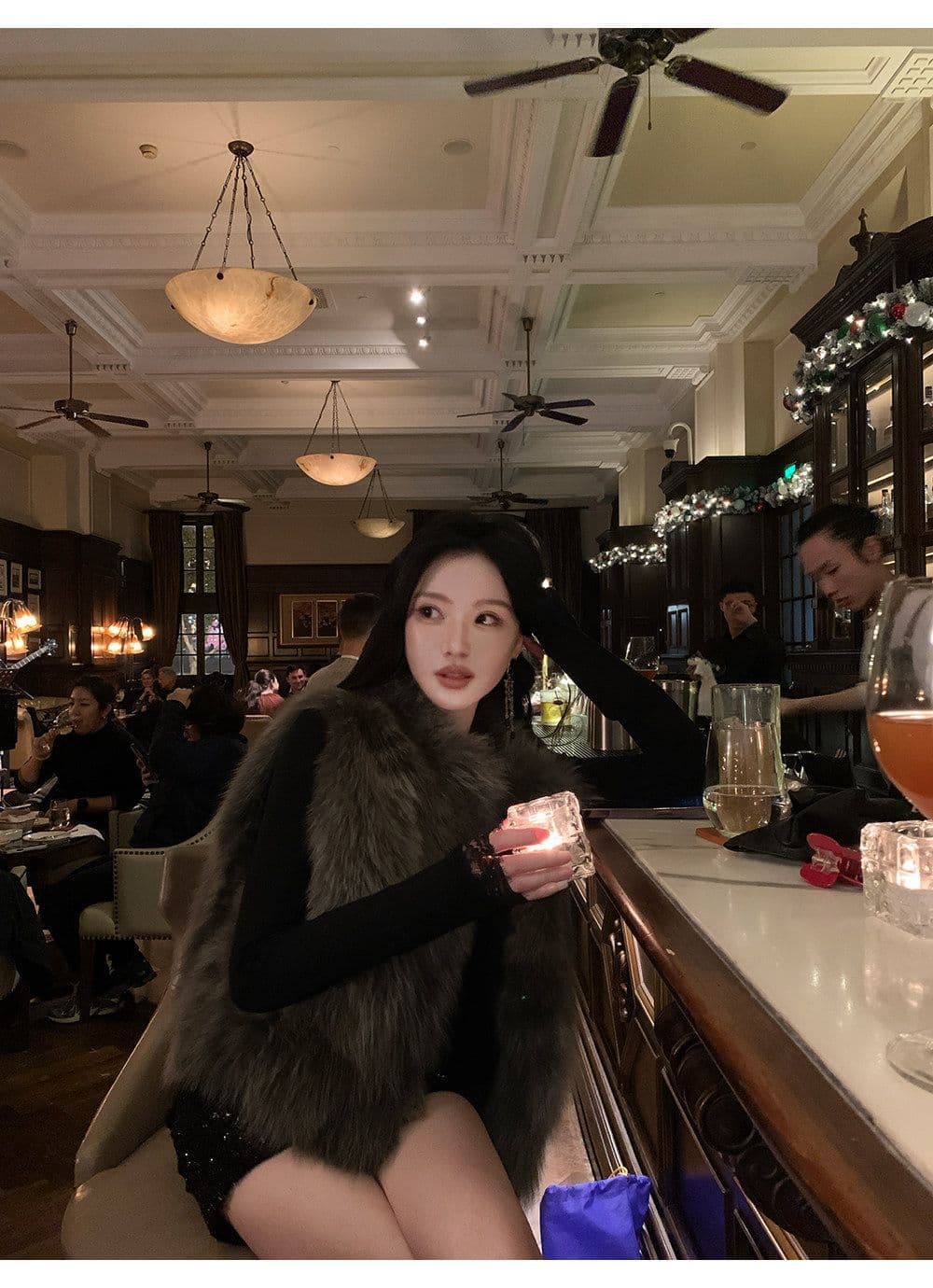260 그램 사람들 면 레이스 자수 기본 셔츠 여성 가을 작은 대중 인사이드 가져 가라. 디자인 센스 핫걸 몸매 가꾸기 긴팔 맨위 상세 이미지 26