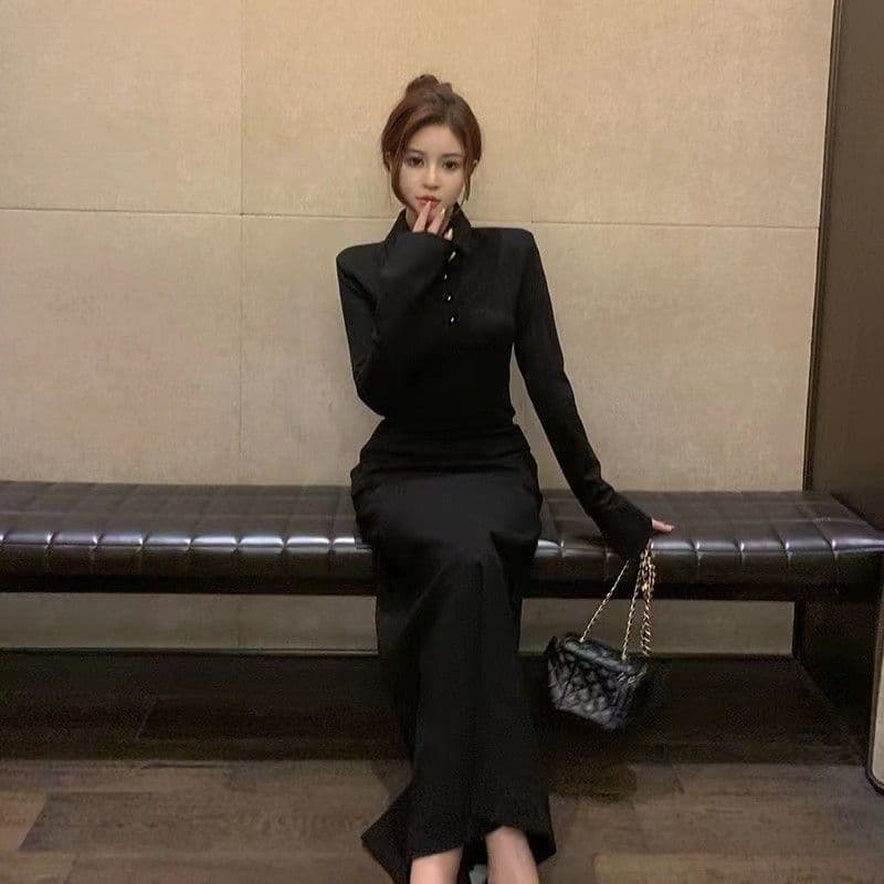 사람들 면 빈 가스 층 벨트 어깨 패드 한 chic 프랑스식 패션 블랙 그는 벤 바람 셔츠 드레스 새로운 허리 수축 치마 여성 상세 이미지 6