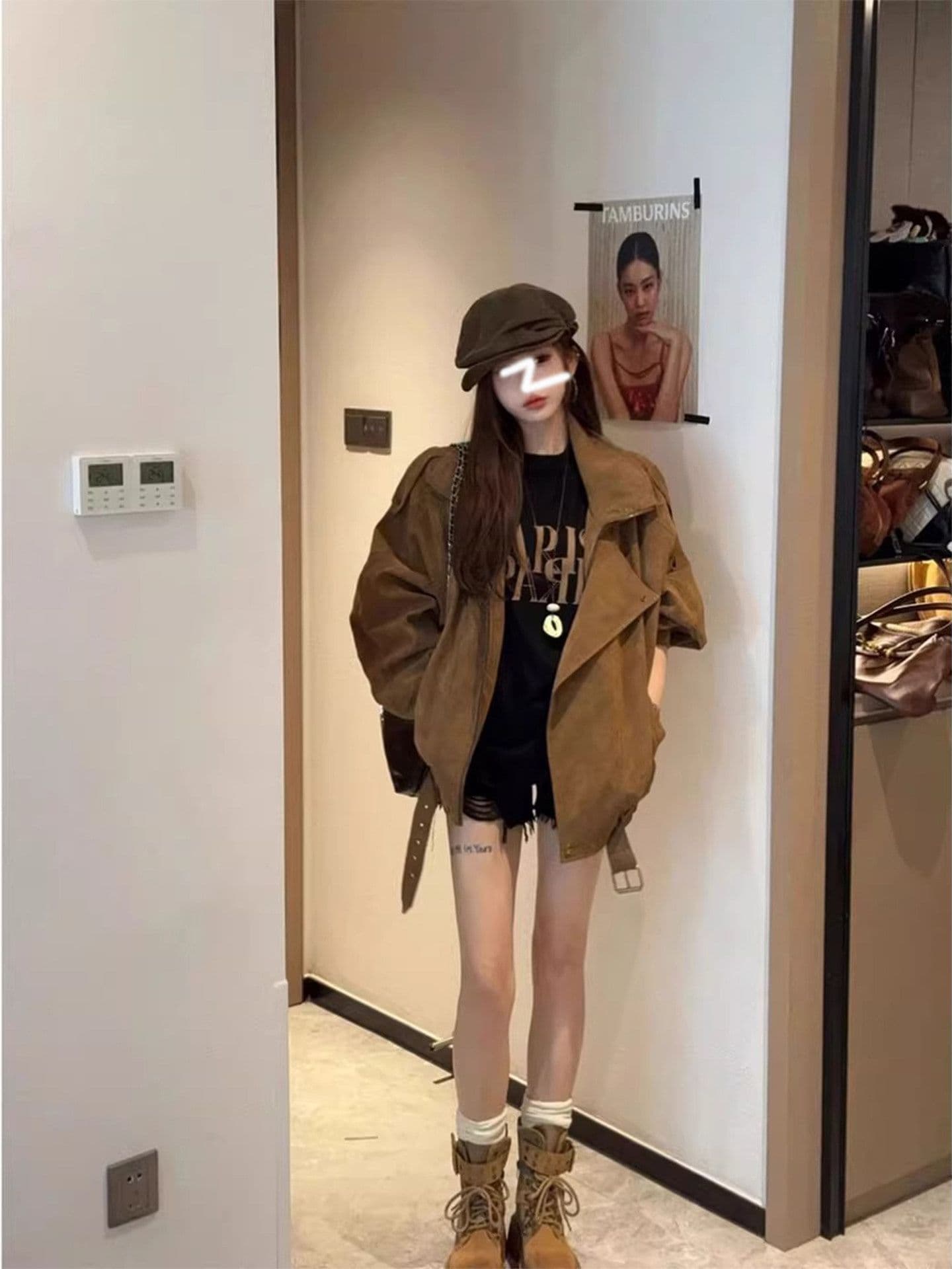 캐주얼 바람 스웨이드 조기 가을 여성 코트 절묘한 2026 새로운 올해 인기 폭발 고유 한 아름다운 초기 가을철 이미지 2