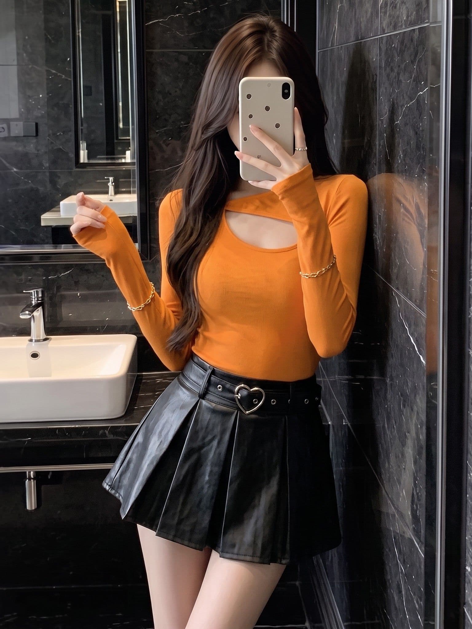 한 부서 좋은 면 핫걸 품격 홀로우 아웃 이슬 쇄골 긴팔 티셔츠 여성 가을 몸매 가꾸기 순수한 욕망 타이트 만나는 맨위 상세 이미지 2