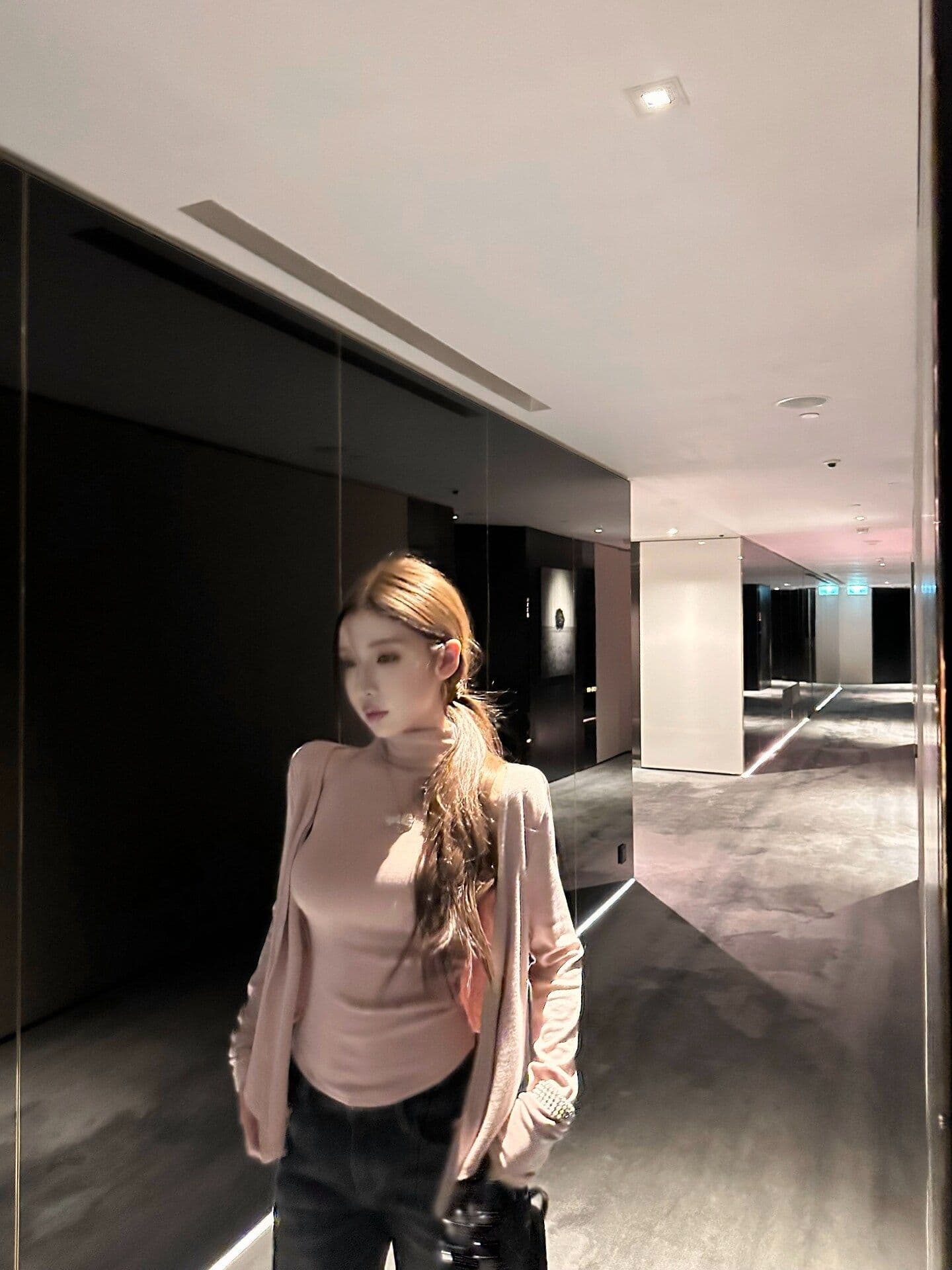 양모 한 부서 핫걸 바람 가을 착용 가져 가라. 세트 민소매 허리 수축 반하이넥 조끼 오픈 가디건 긴팔 투피스 세트 이미지 3