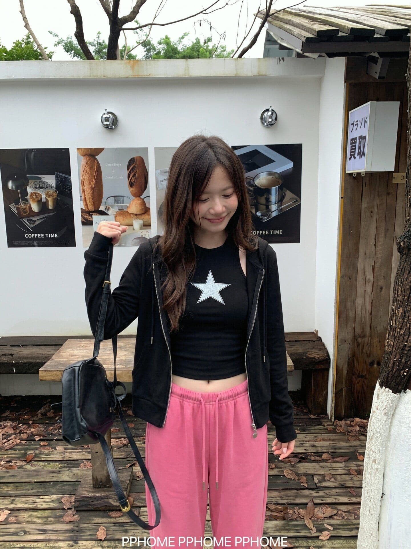 260 그램 사람들 면 프린트 쇼트 스타일 허리 수축 민소매 조끼 후드 루즈핏 지퍼 후드티 재킷 맨위 투피스 세트