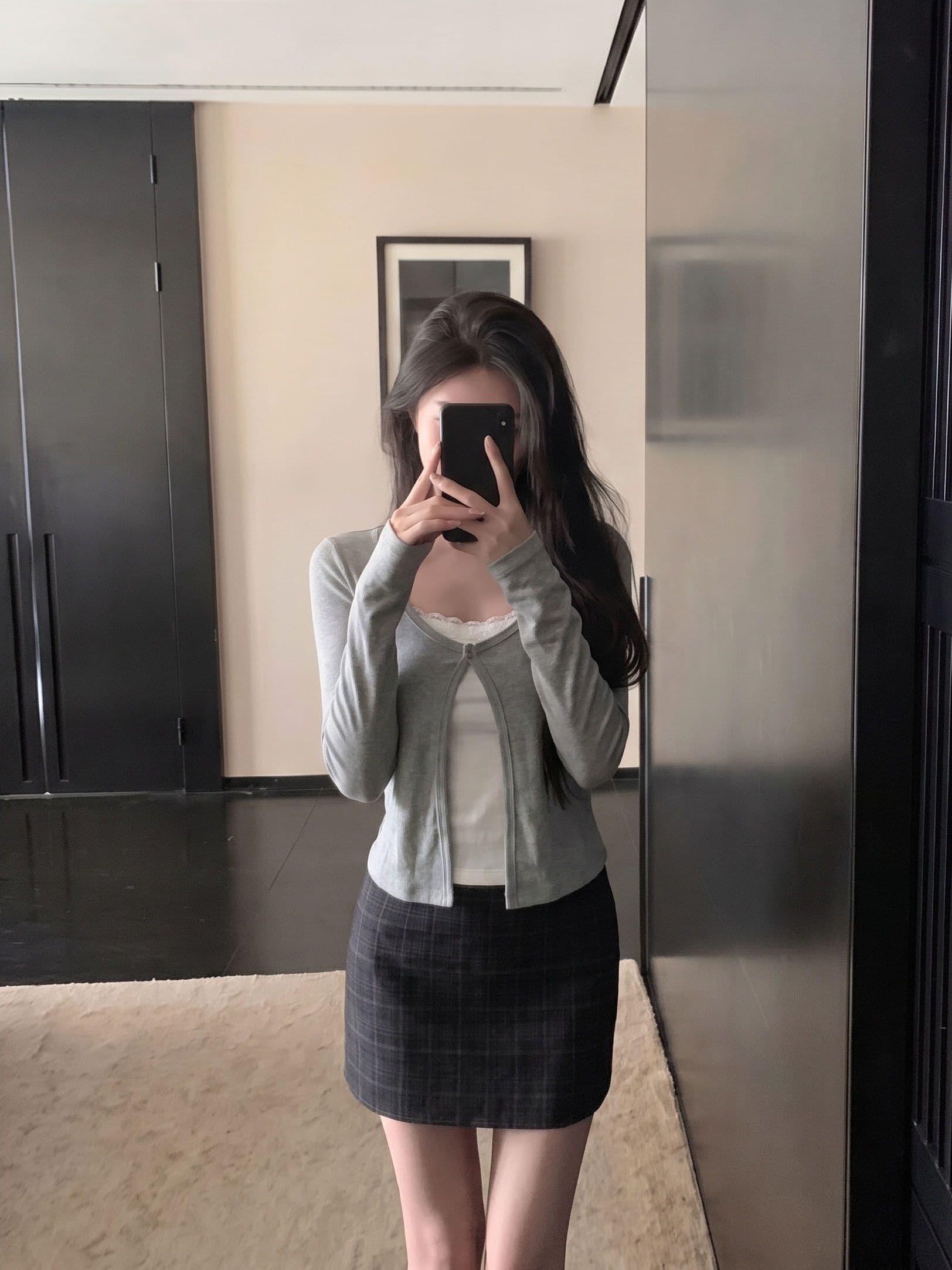 양모 한 부서 분위기 센스 페이크 레이어드 긴팔 티셔츠 여성 이른 가을 몸매 가꾸기 슬림해 보이는 다용도 작은 키 품격 맨위 상세 이미지 2