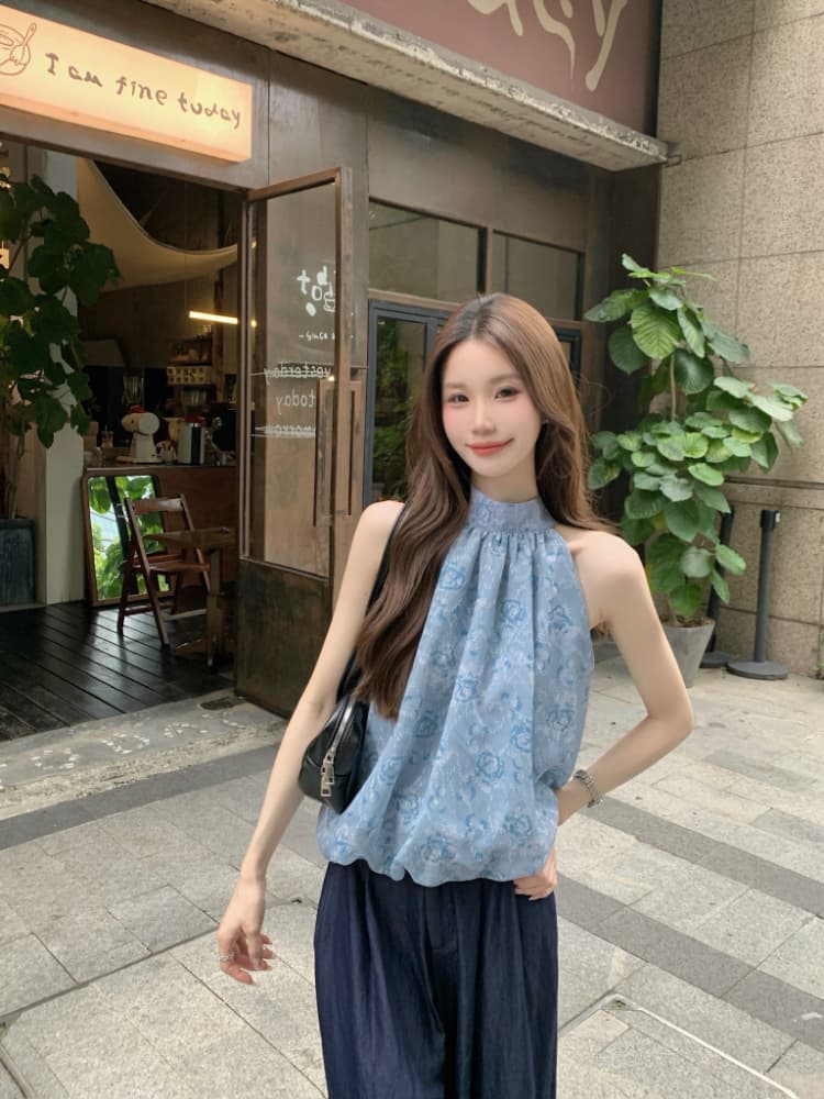 실사 정가 프랑스식 품격 루즈핏 행침 목 디자인 민소매 맨위 여성 슬림해 보이는 다용도 레이스 조끼 작은 셔츠 상세 이미지 3