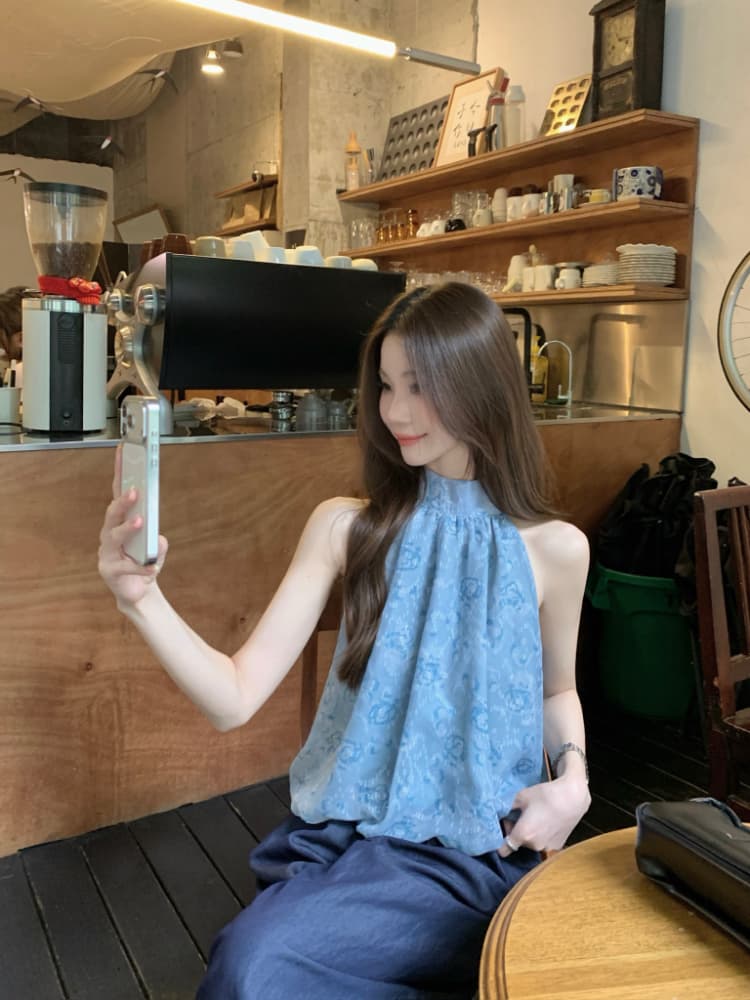 실사 정가 프랑스식 품격 루즈핏 행침 목 디자인 민소매 맨위 여성 슬림해 보이는 다용도 레이스 조끼 작은 셔츠 상세 이미지 4