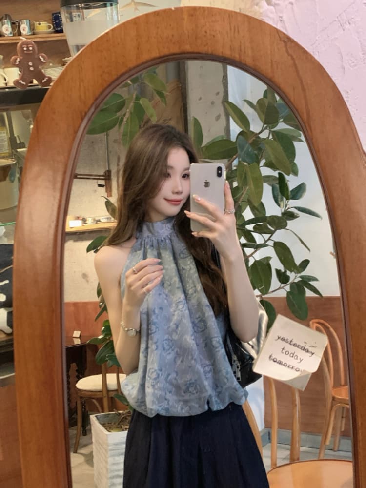 실사 정가 프랑스식 품격 루즈핏 행침 목 디자인 민소매 맨위 여성 슬림해 보이는 다용도 레이스 조끼 작은 셔츠 상세 이미지 6