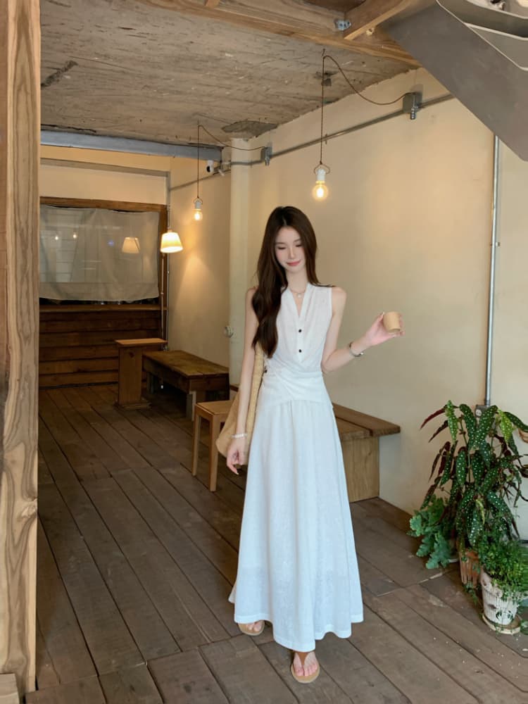 실사 정가 한 부서 품격 십자가 스트랩 허리 수축 작은 셔츠 민소매 조끼 하이웨이스트 한 마디 반신 치마 세트 상세 이미지 9