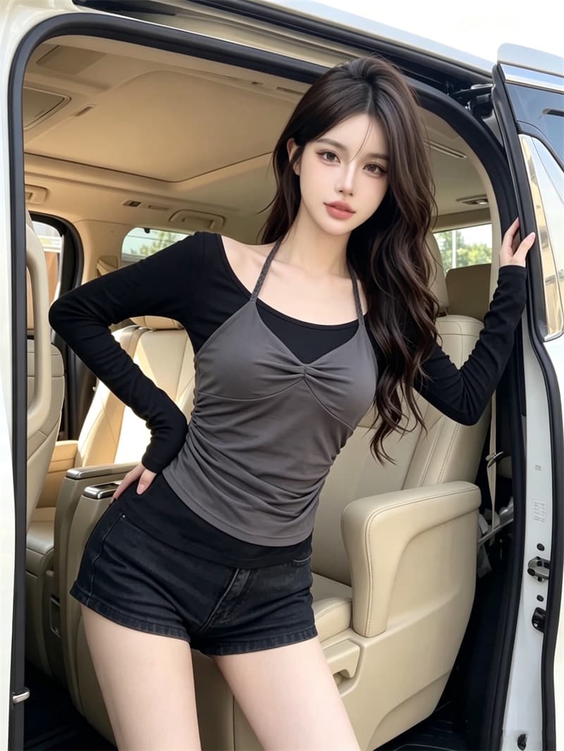 정가 실사 이른 가을 캐주얼 패션 배색 패치워크 페이크 레이어드 연령 감소 한 부서 슬림해 보이는 작은 슬링 조끼 티셔츠 상세 이미지 7